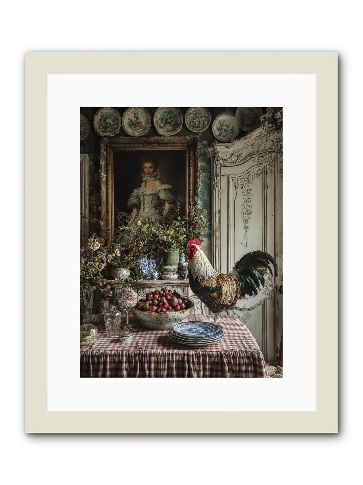 Trillium -- Framed Print - White 12x16