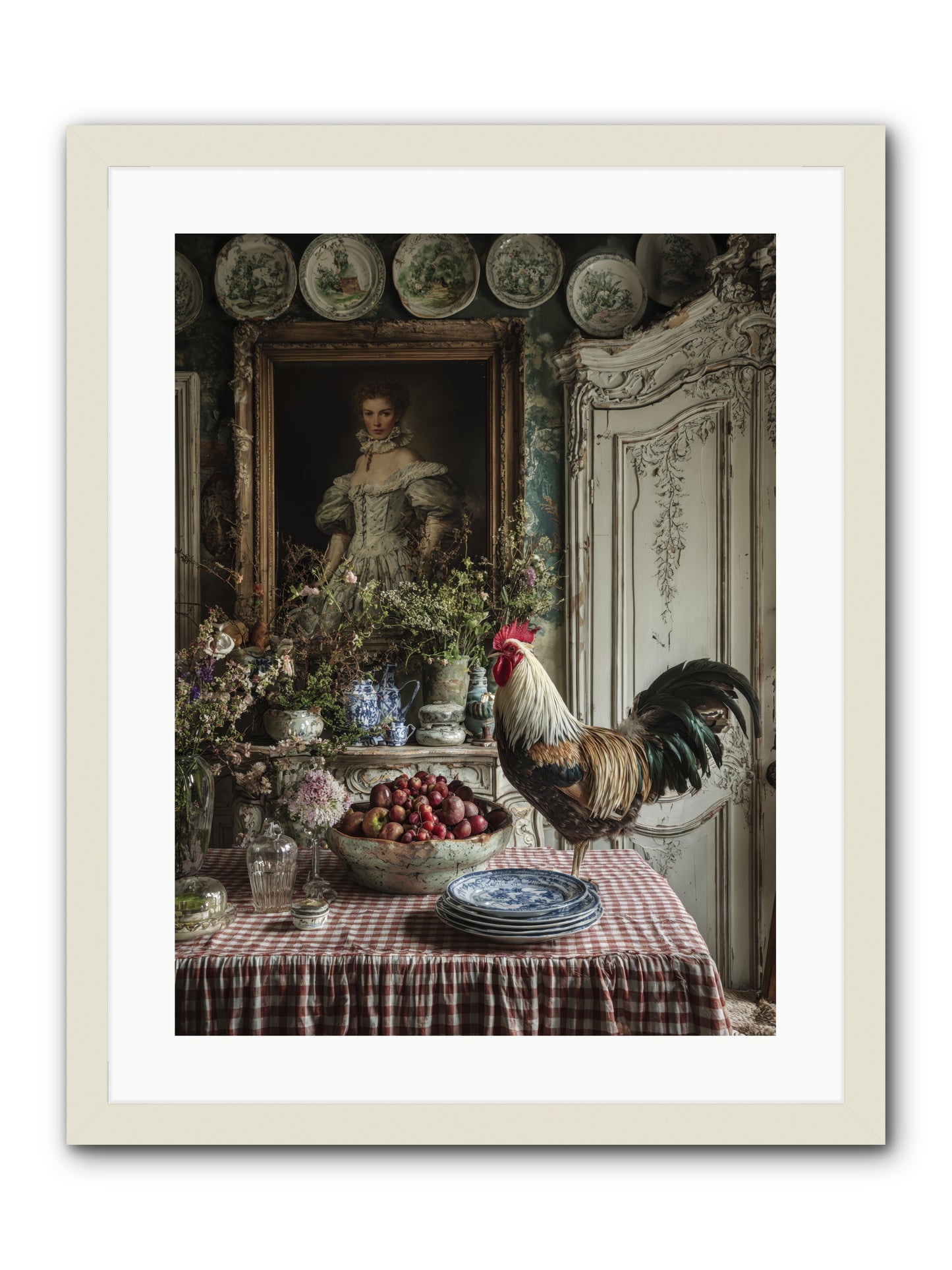 Trillium -- Framed Print - White 18x24