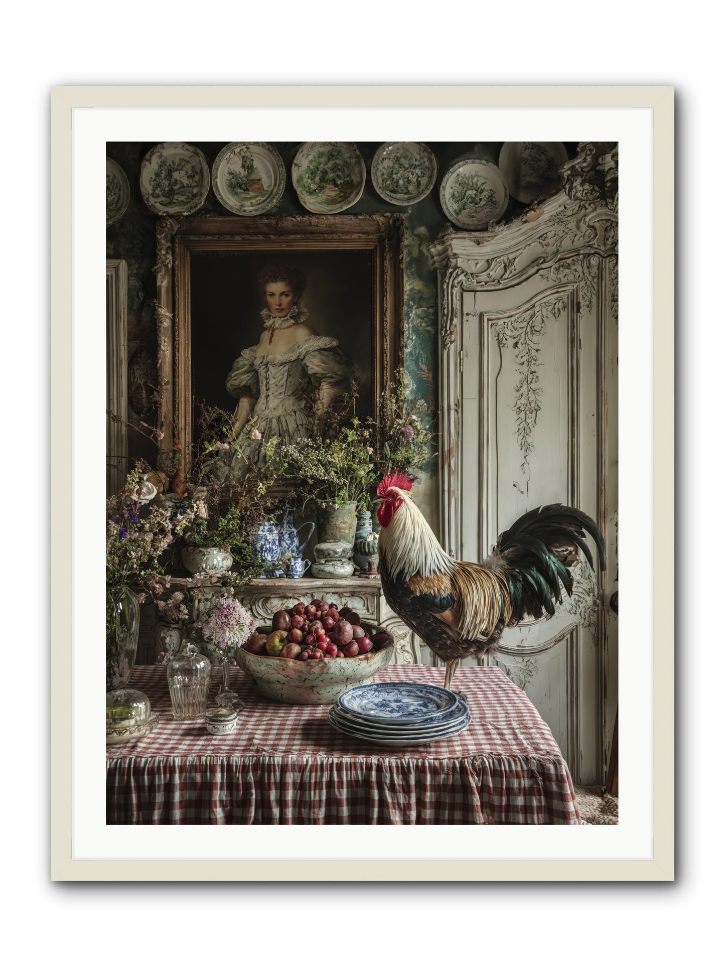 Trillium -- Framed Print - White 30x40