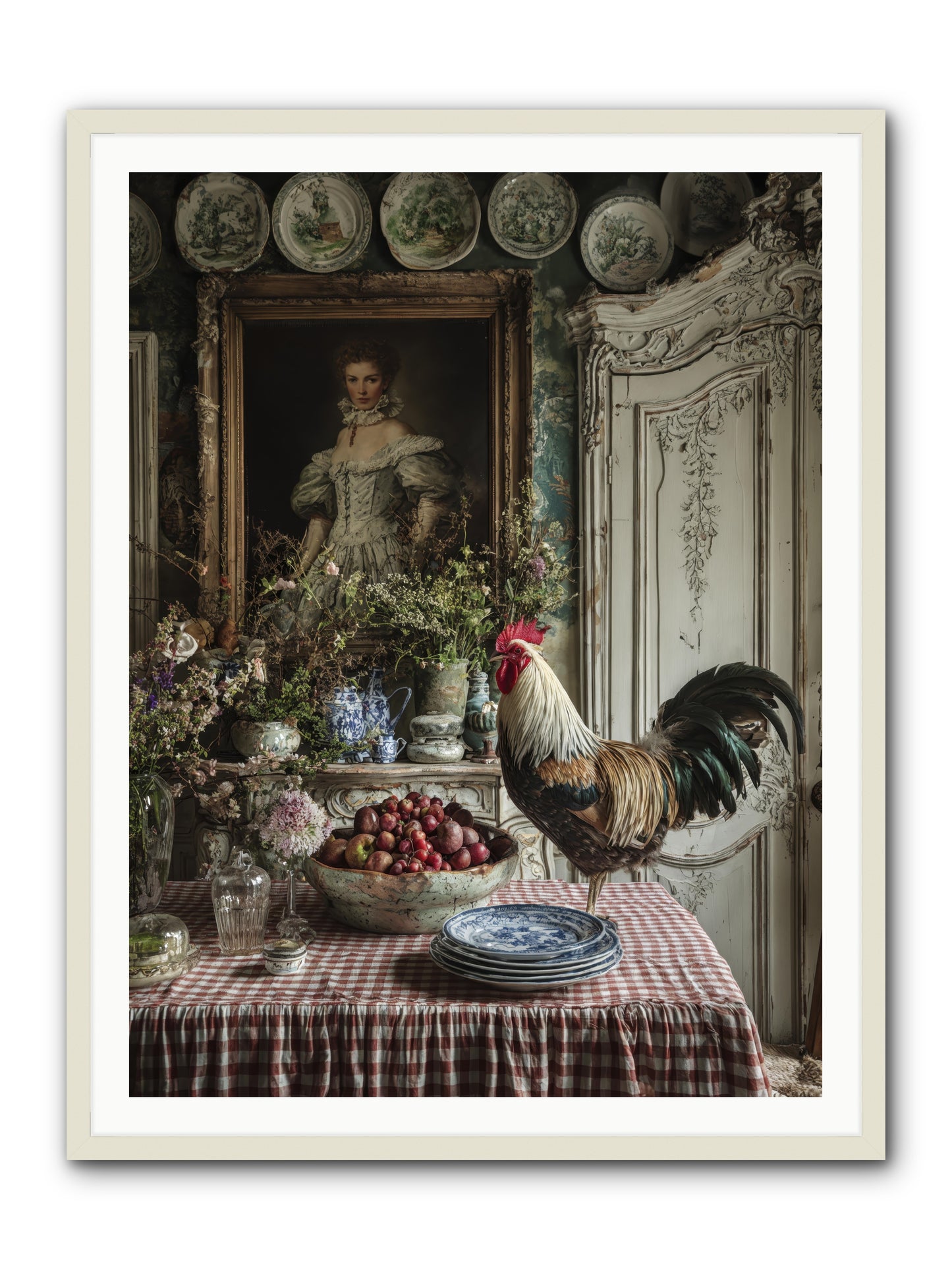 Trillium -- Framed Print - White 36x48