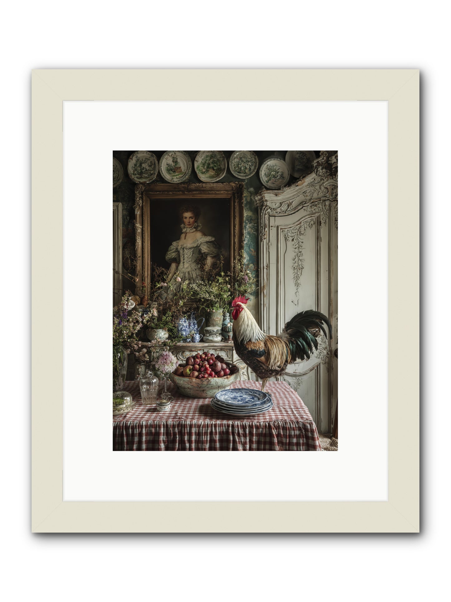 Trillium -- Framed Print - White 9x12