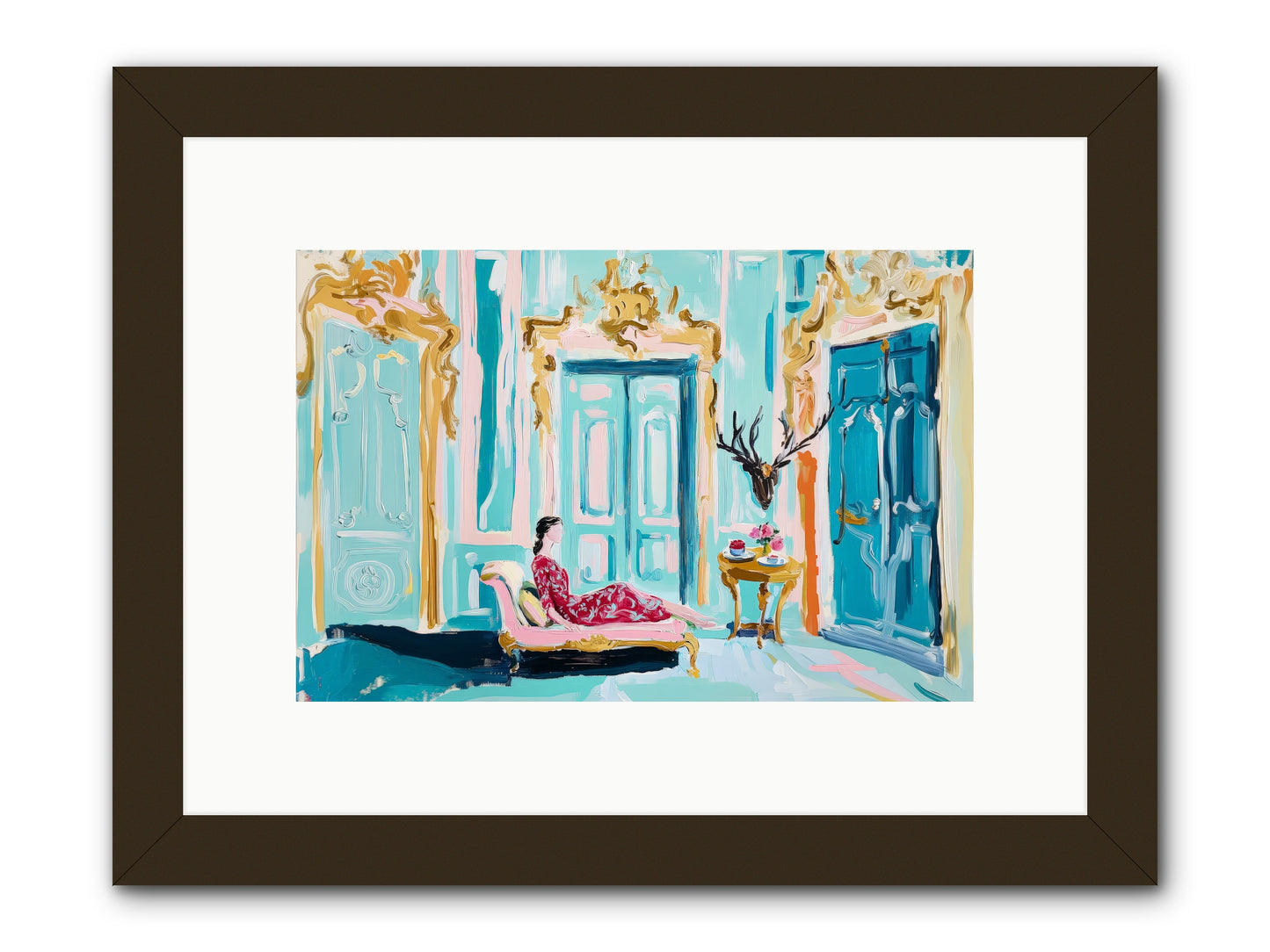 Tuesday In Azure -- Framed Print - Black 12x8
