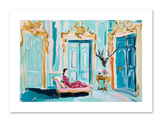 Tuesday In Azure -- Paper Print 12x8