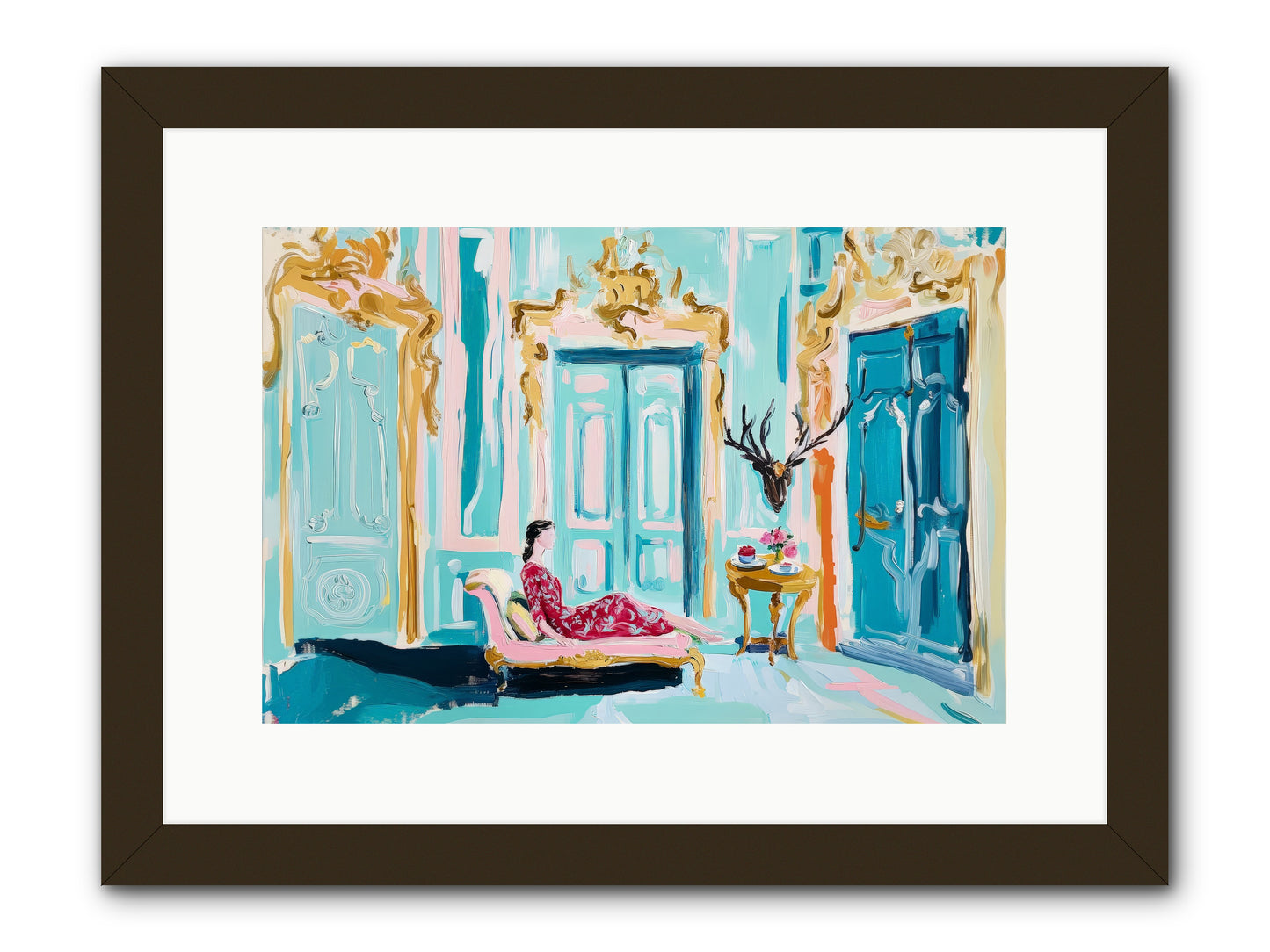 Tuesday In Azure -- Framed Print - Black 15x10