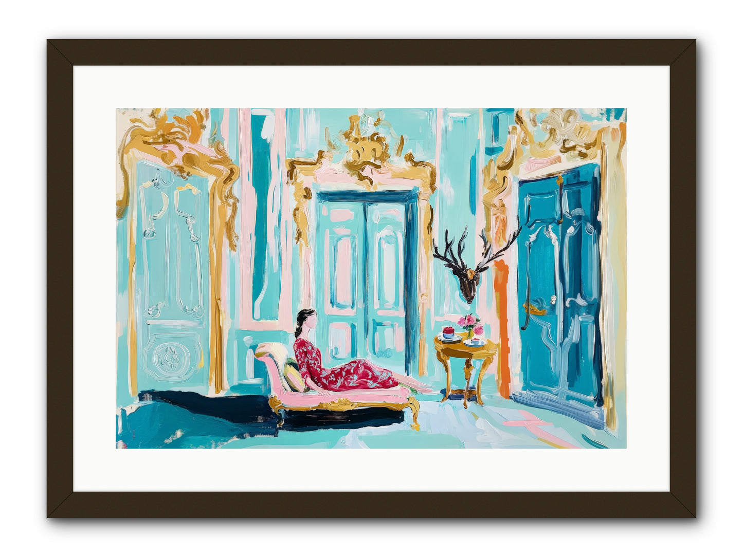 Tuesday In Azure -- Framed Print - Black 24x16