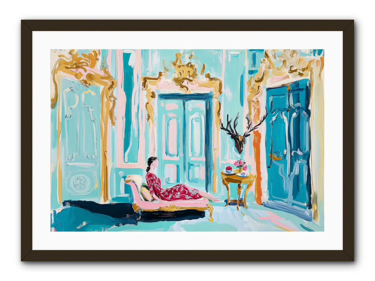 Tuesday In Azure -- Framed Print - Black 30x20