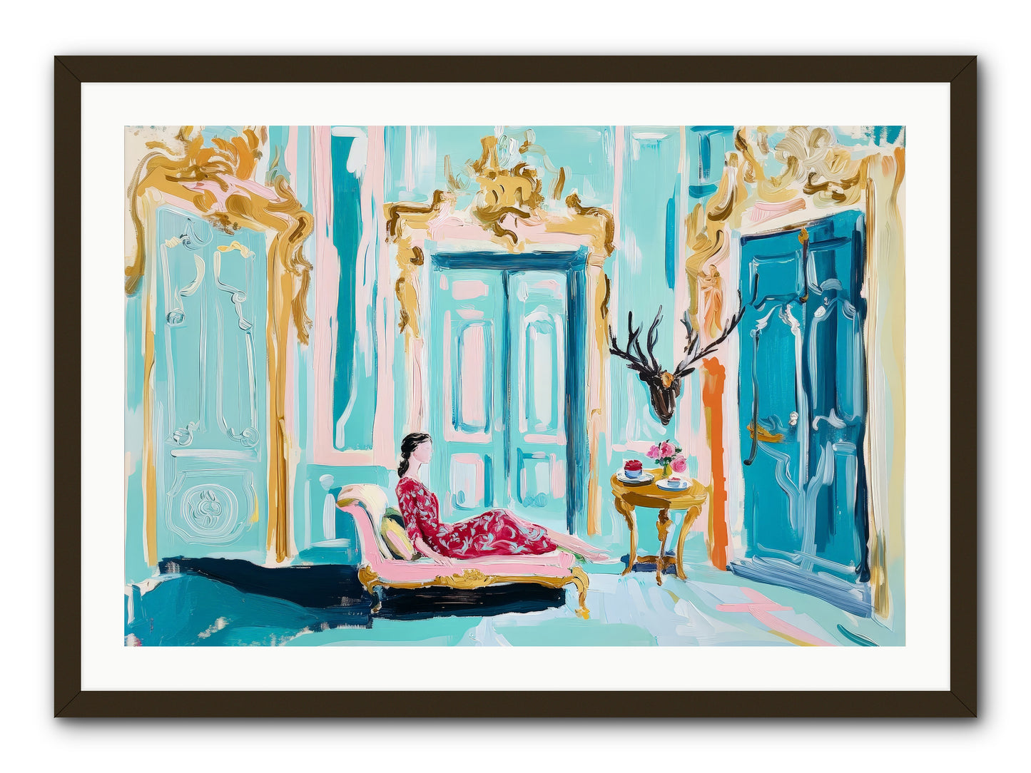 Tuesday In Azure -- Framed Print - Black 36x24