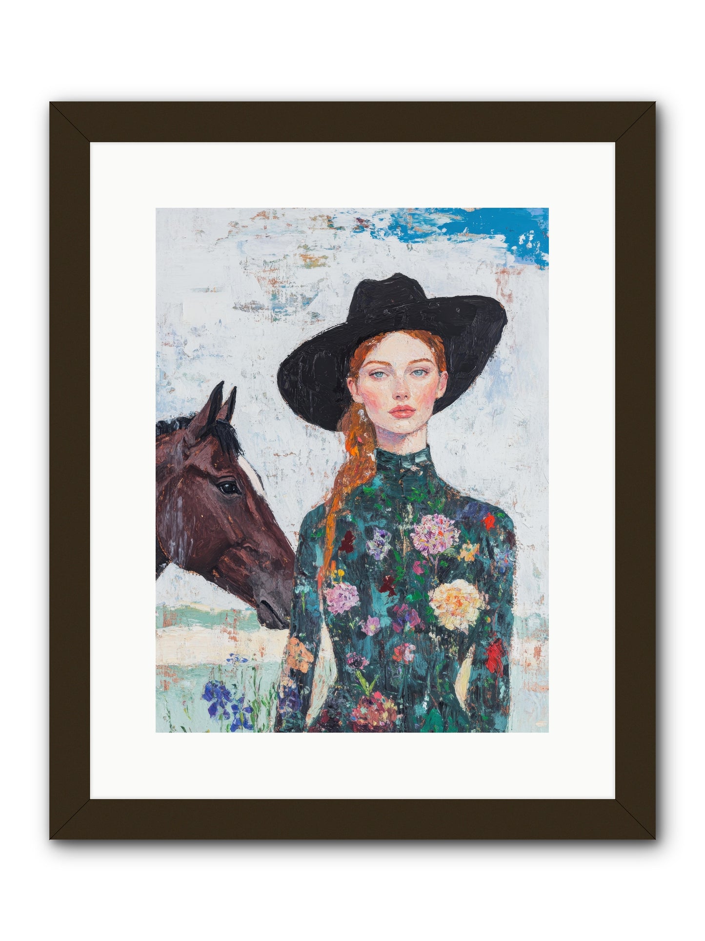 Turquoise Legacy -- Framed Print - Black 12x16