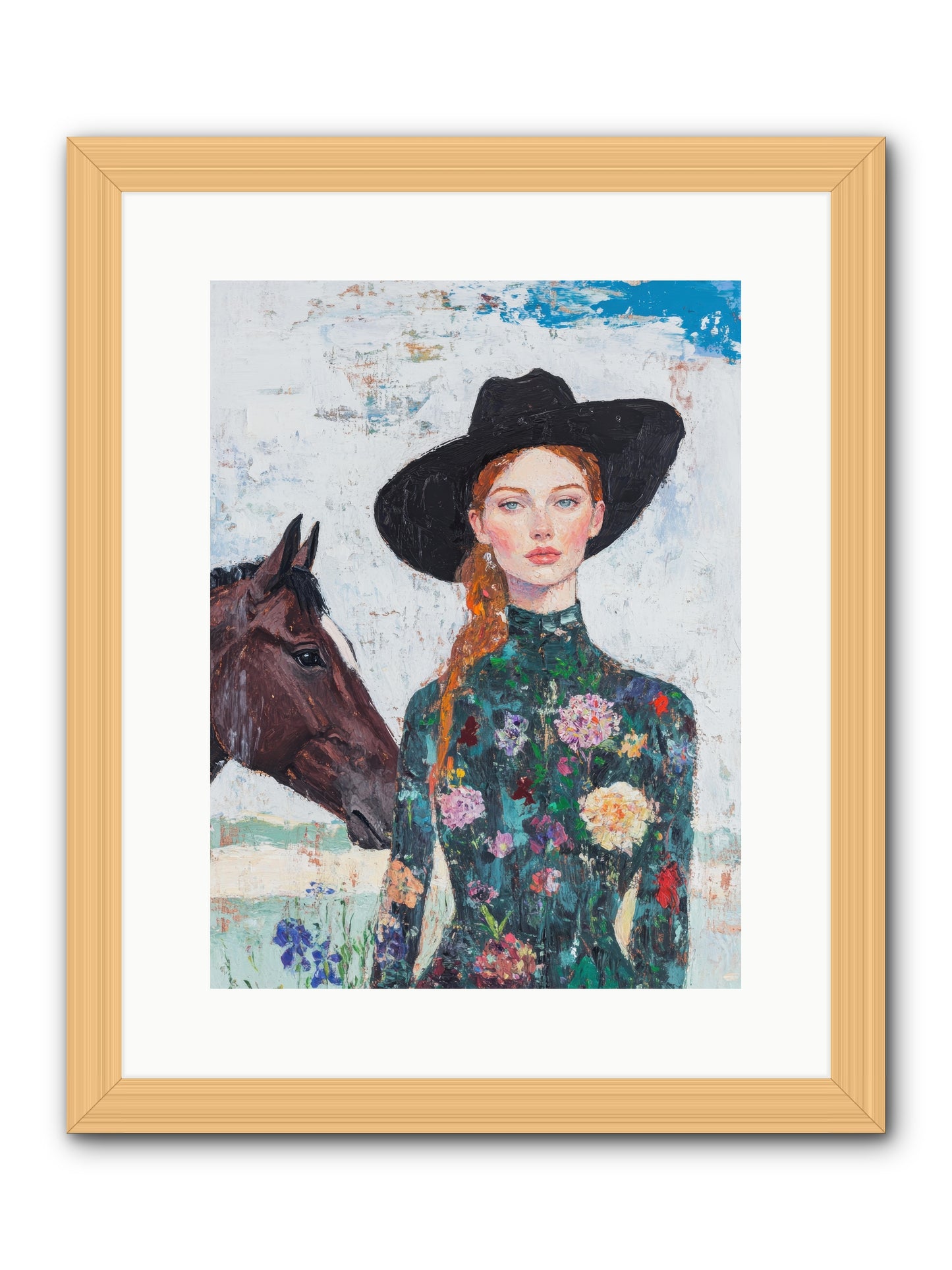 Turquoise Legacy -- Framed Print - Natural 12x16
