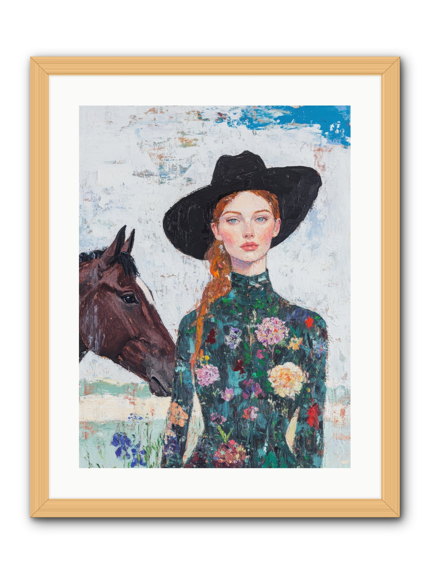 Turquoise Legacy -- Framed Print - Natural 18x24
