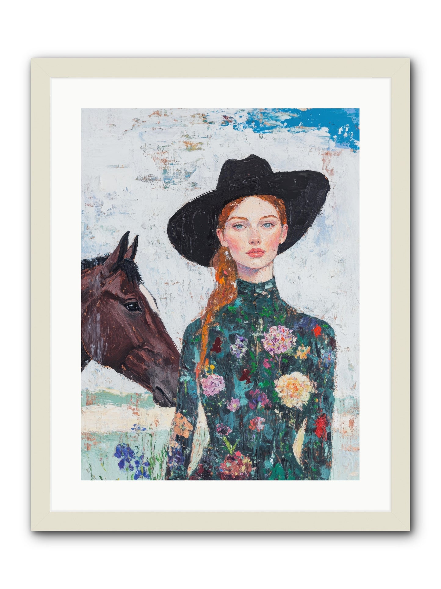 Turquoise Legacy -- Framed Print - White 18x24