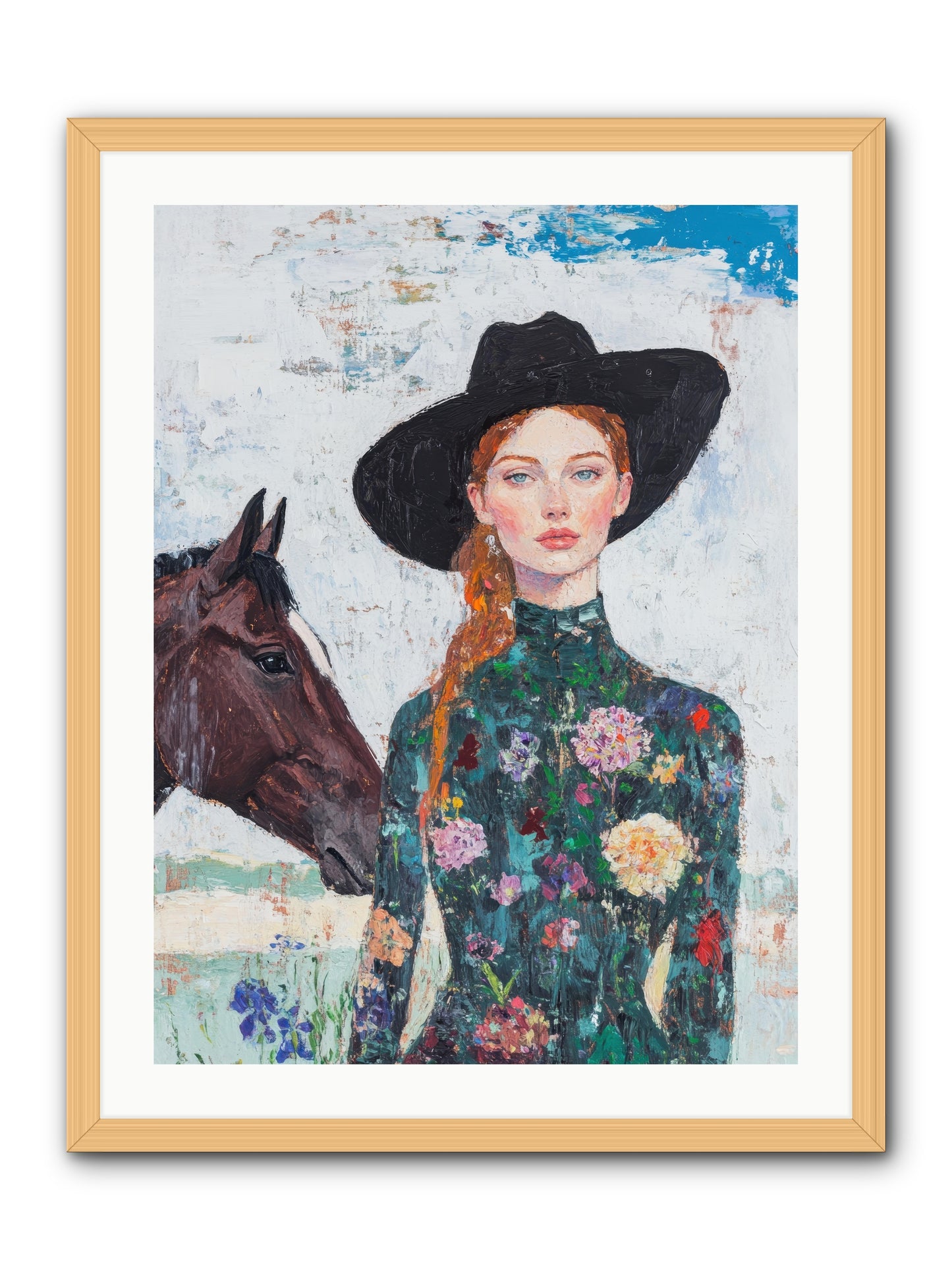 Turquoise Legacy -- Framed Print - Natural 24x32