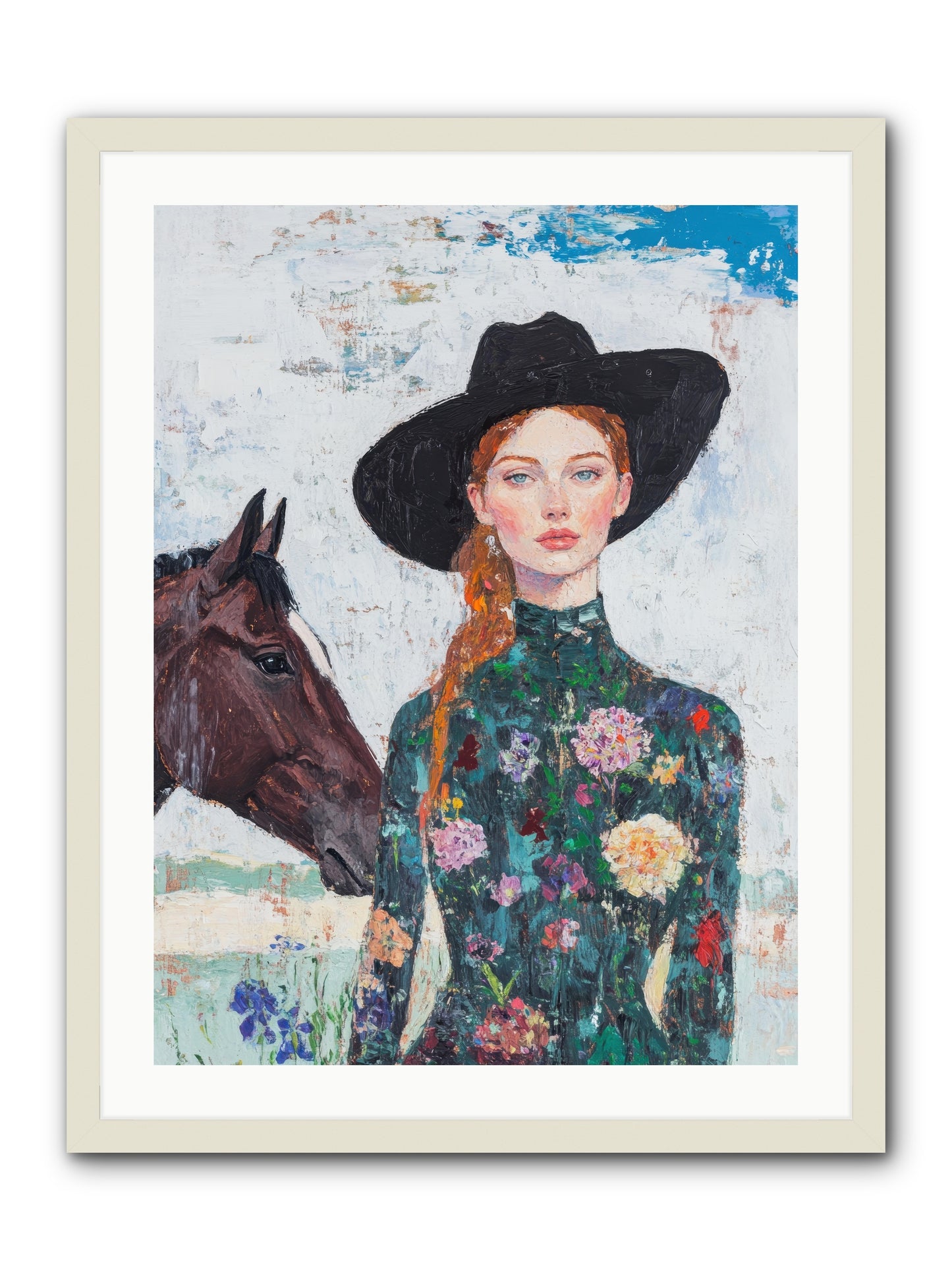 Turquoise Legacy -- Framed Print - White 24x32