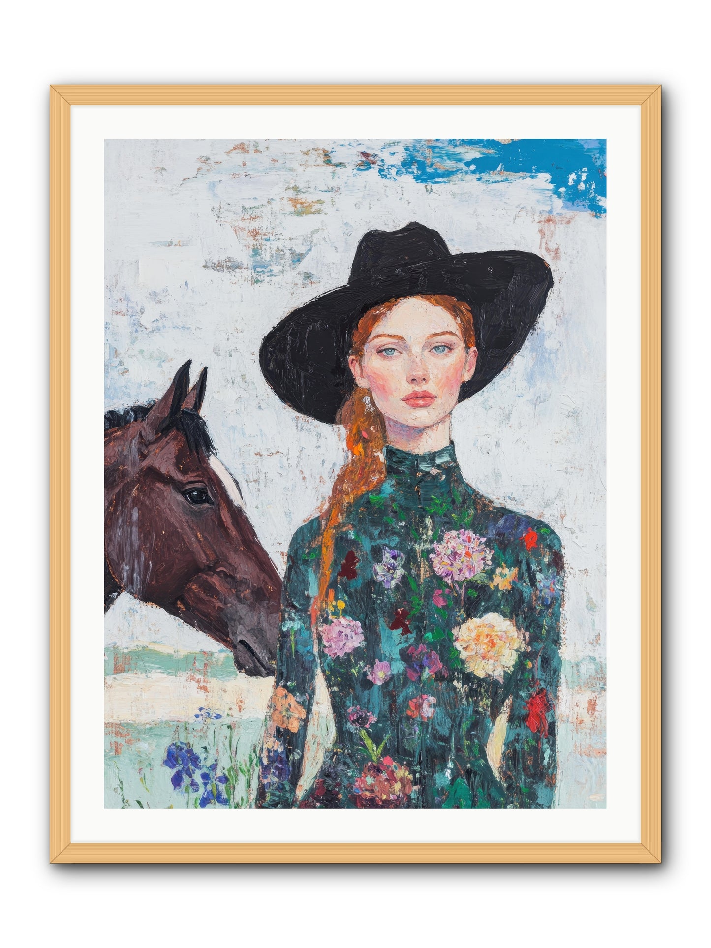Turquoise Legacy -- Framed Print - Natural 30x40