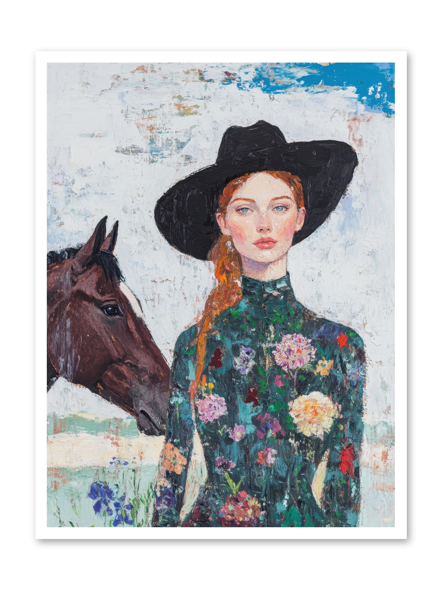 Turquoise Legacy -- Loose Canvas Print 30x40