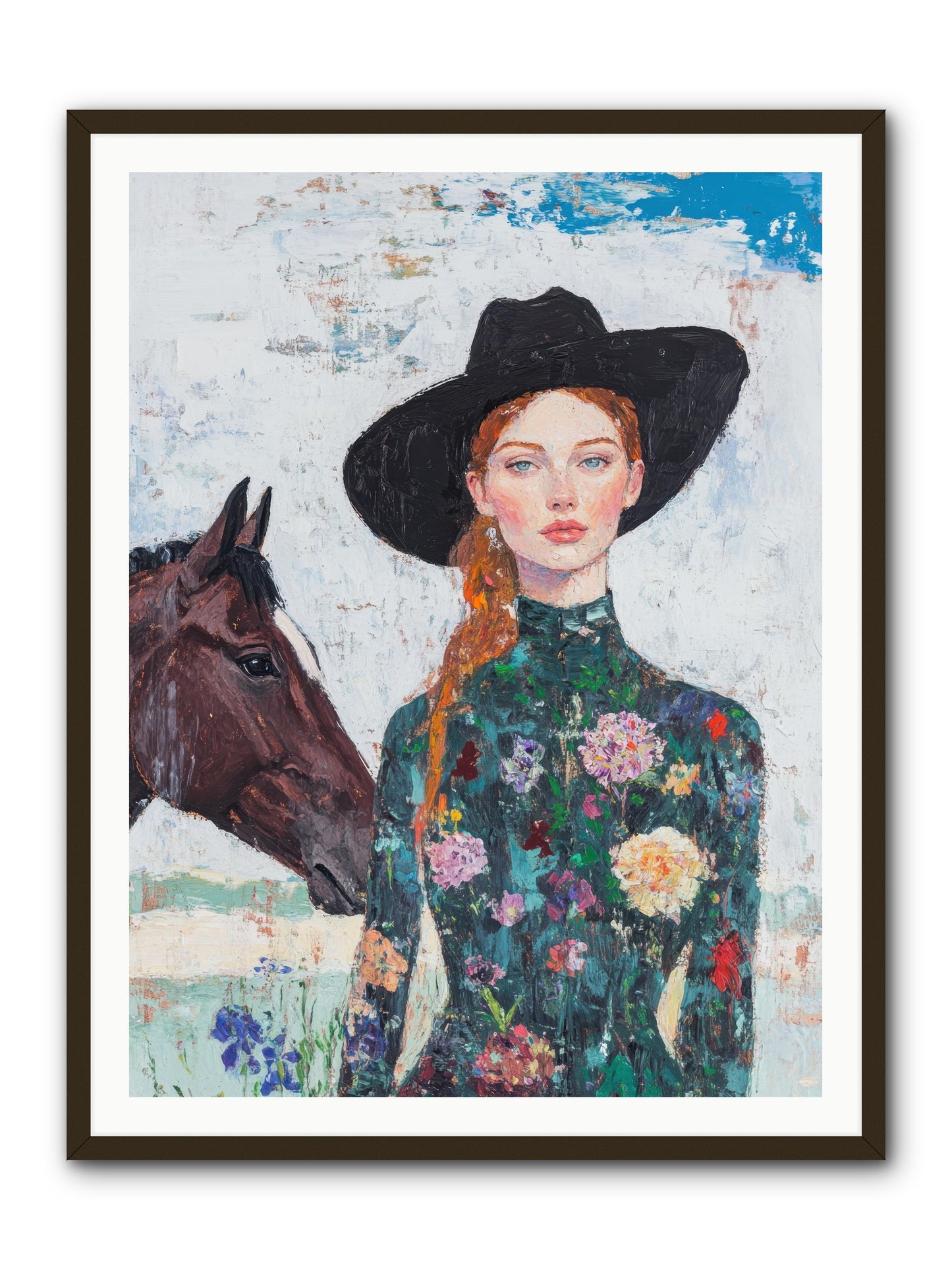 Turquoise Legacy -- Framed Print - Black 36x48