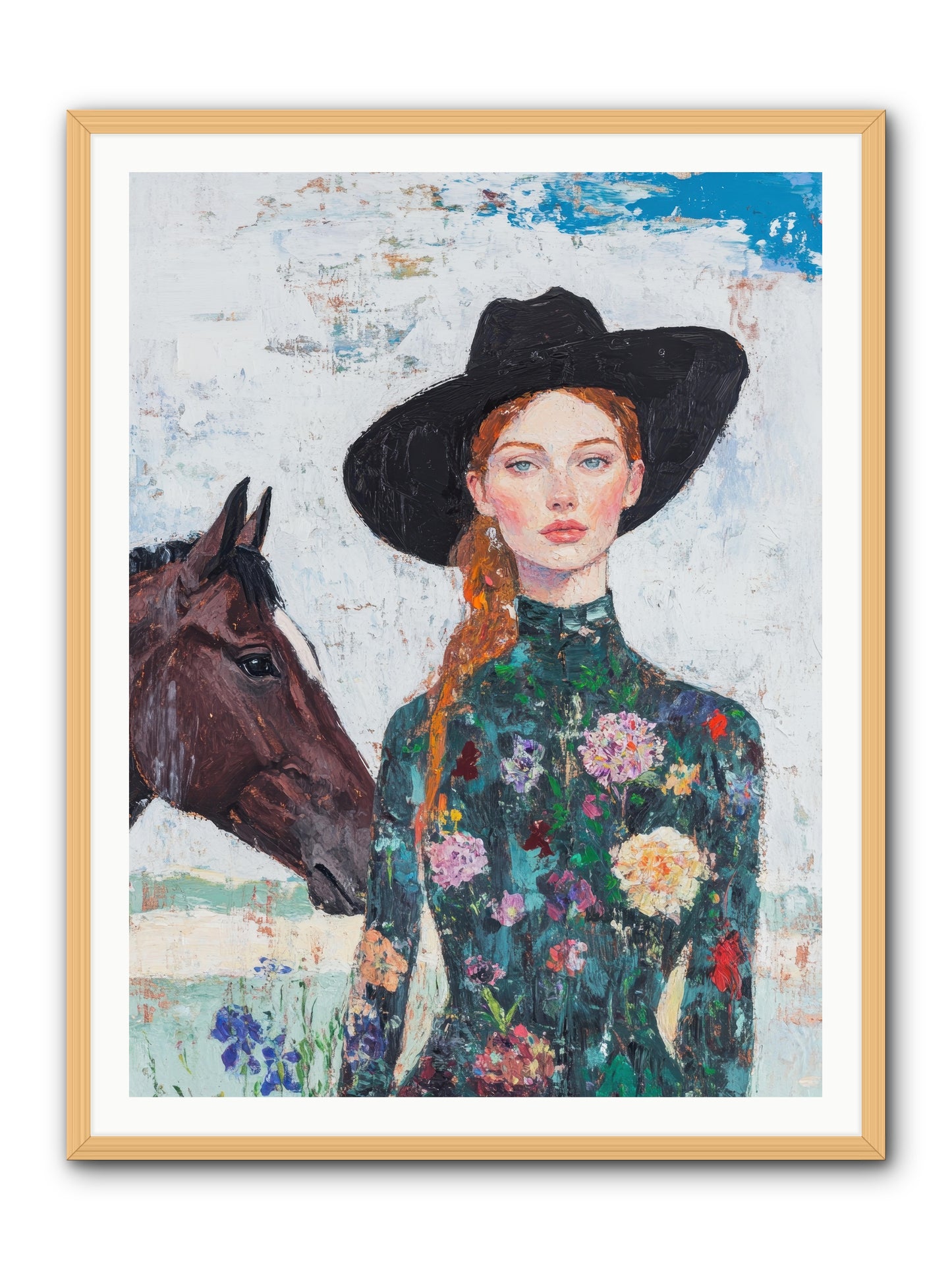 Turquoise Legacy -- Framed Print - Natural 36x48