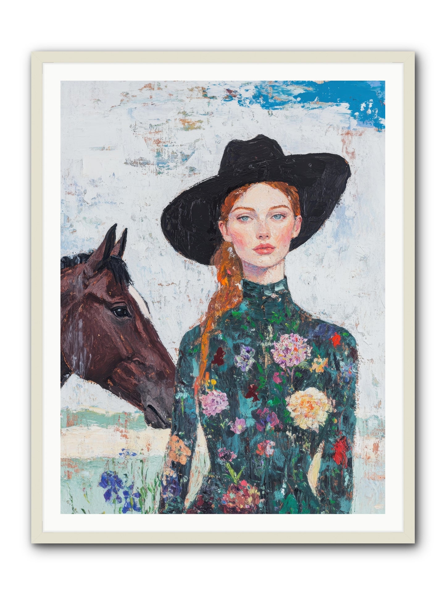 Turquoise Legacy -- Framed Print - White 36x48