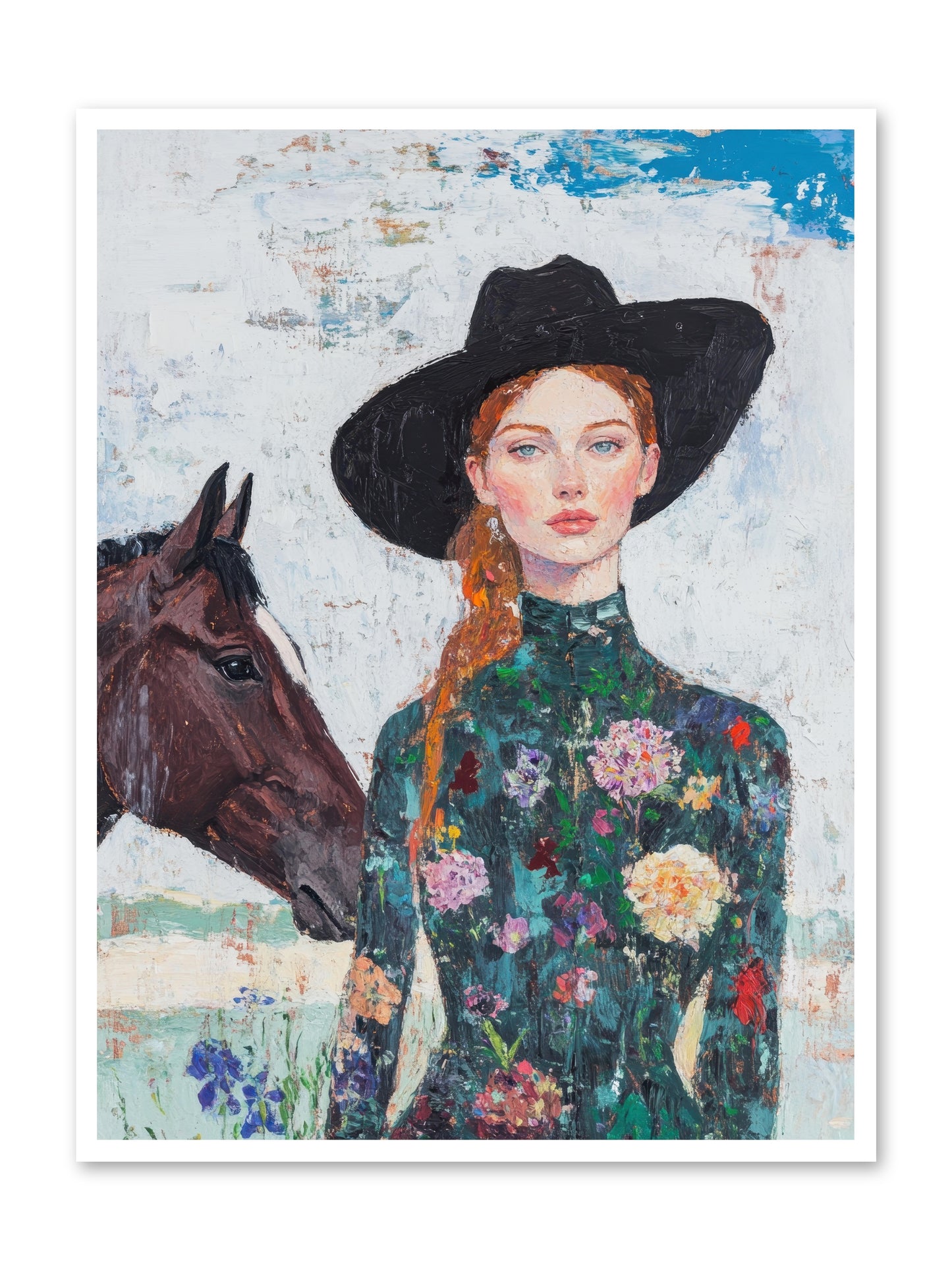 Turquoise Legacy -- Loose Canvas Print 36x48