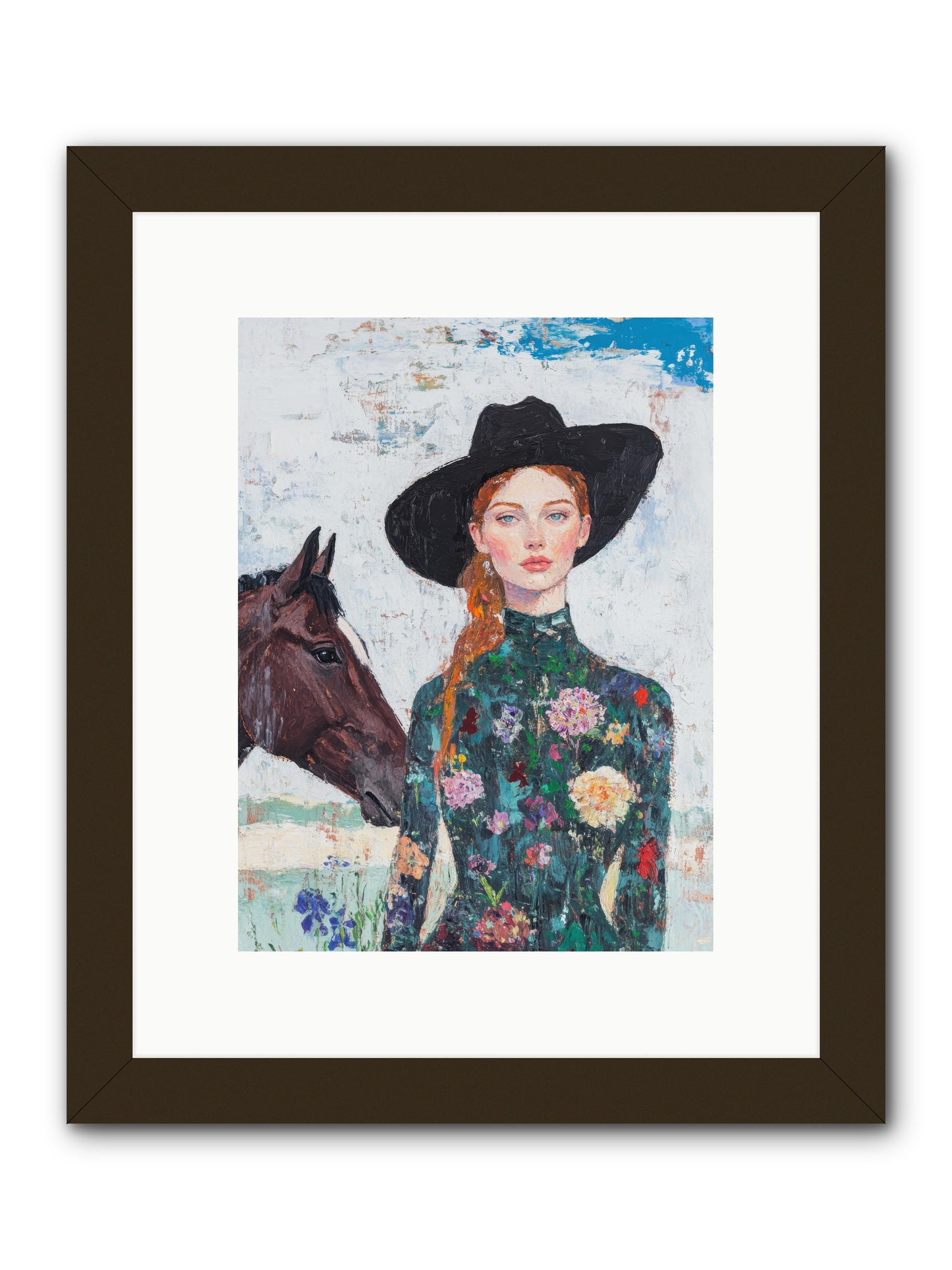 Turquoise Legacy -- Framed Print - Black 9x12