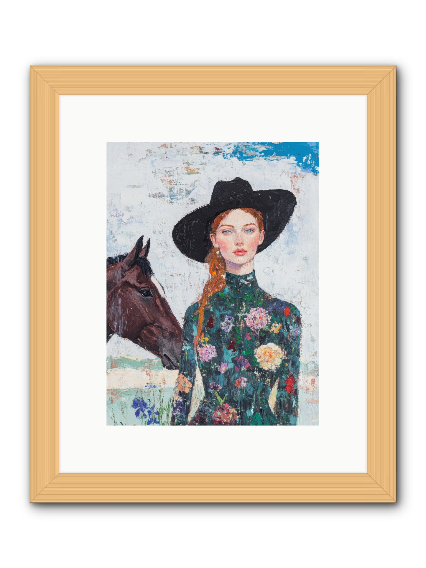 Turquoise Legacy -- Framed Print - Natural 9x12
