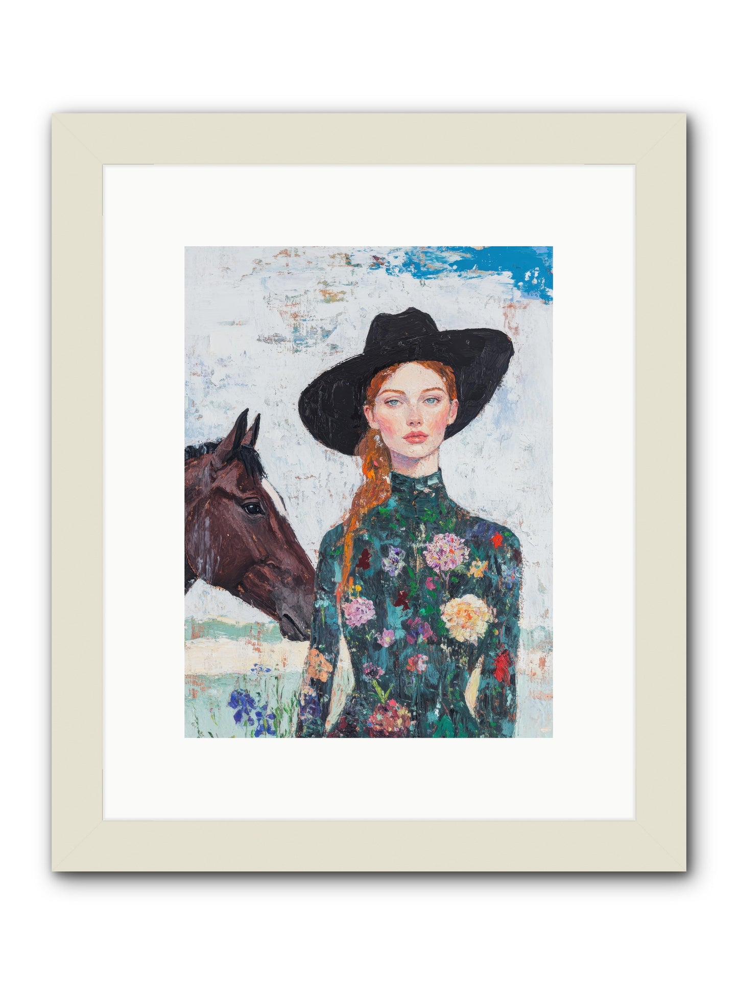 Turquoise Legacy -- Framed Print - White 9x12