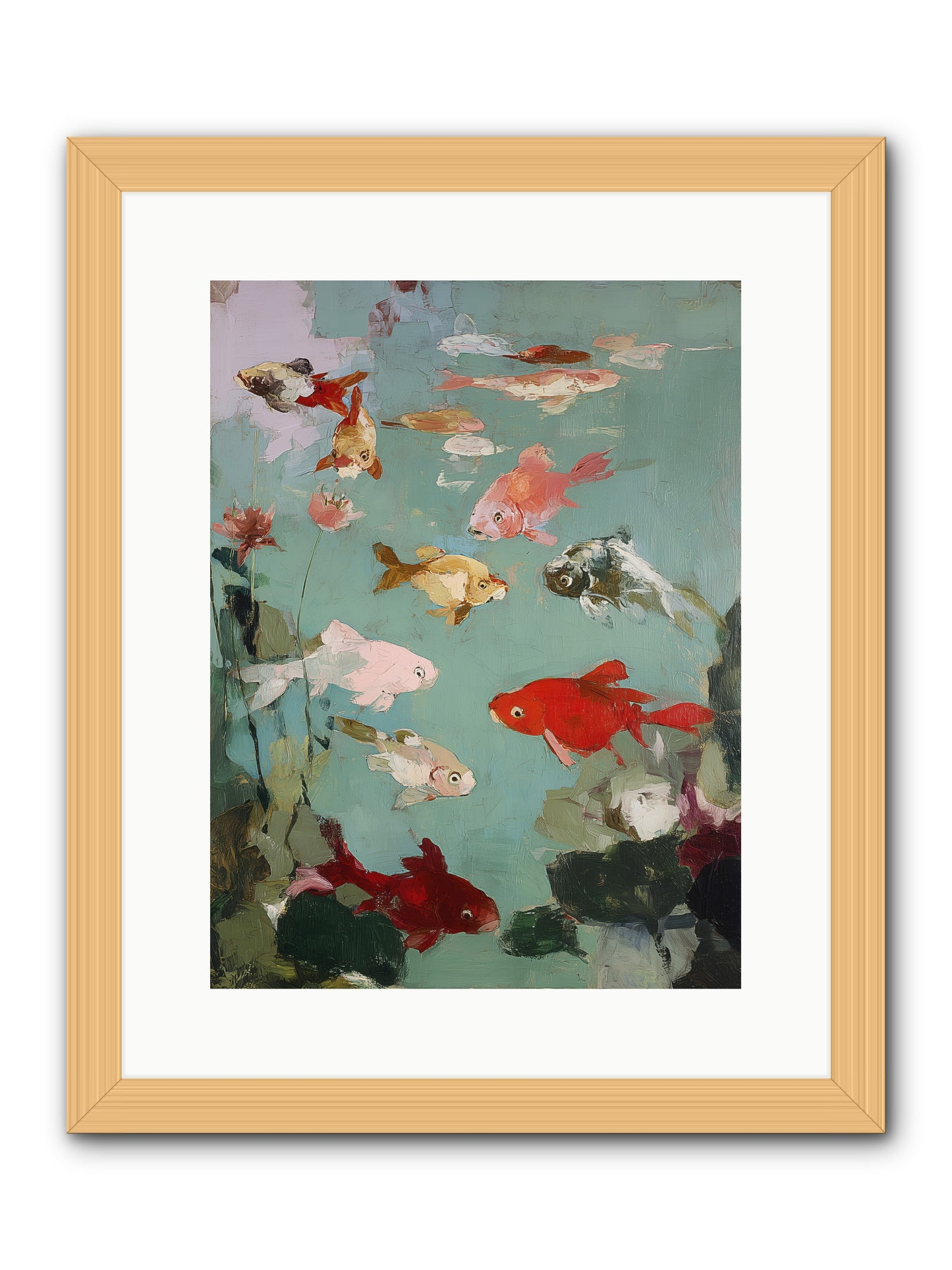Turquoise Temple -- Framed Print - Natural 12x16