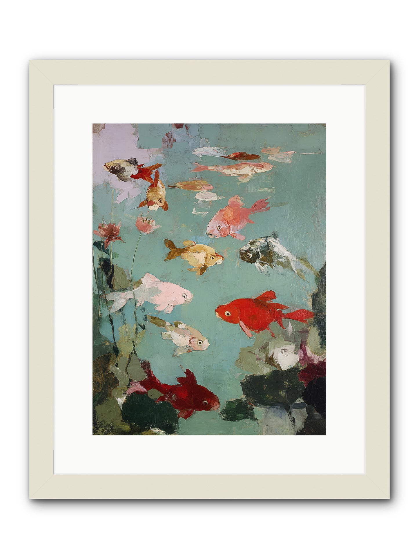 Turquoise Temple -- Framed Print - White 12x16