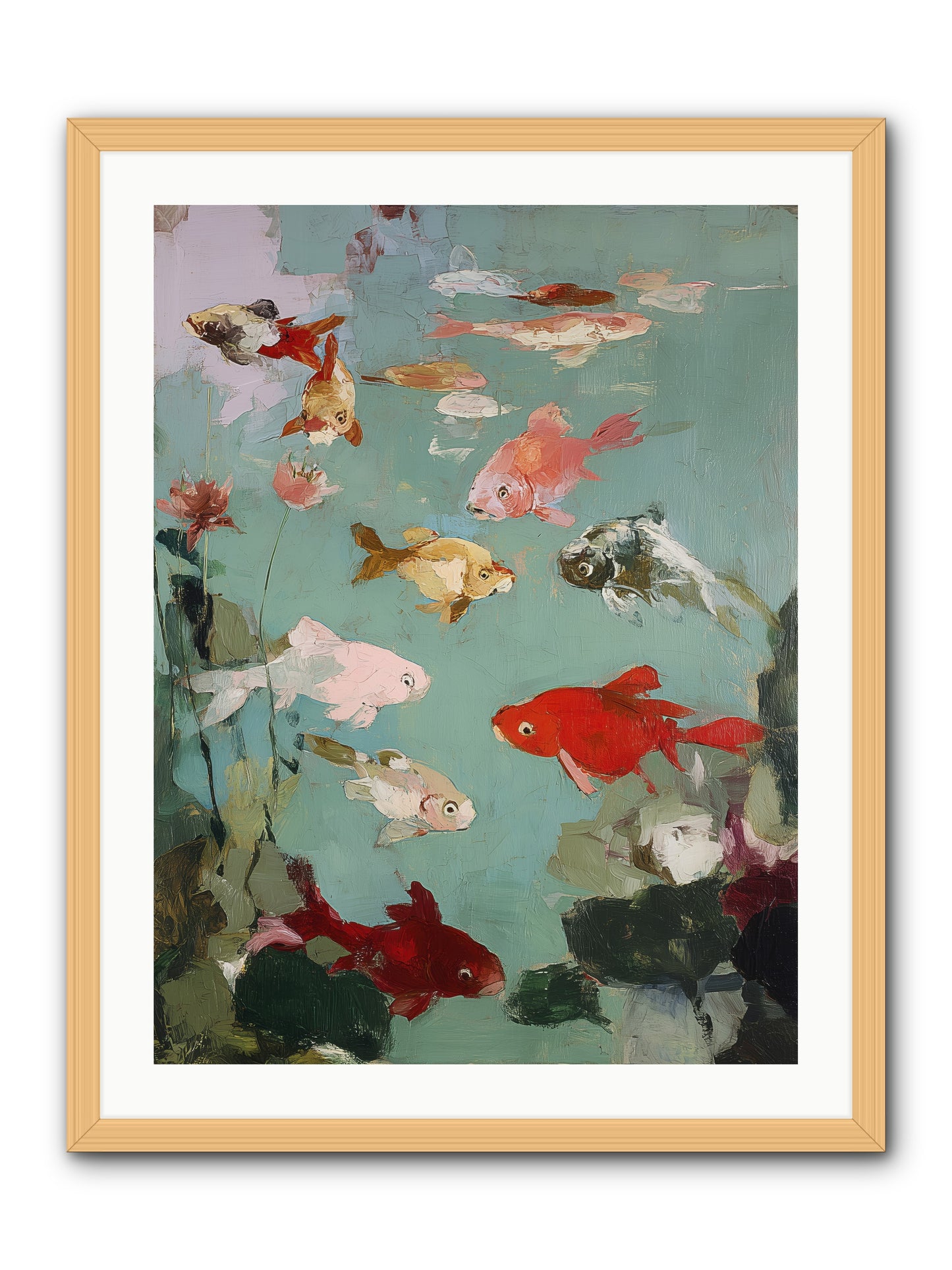 Turquoise Temple -- Framed Print - Natural 24x32