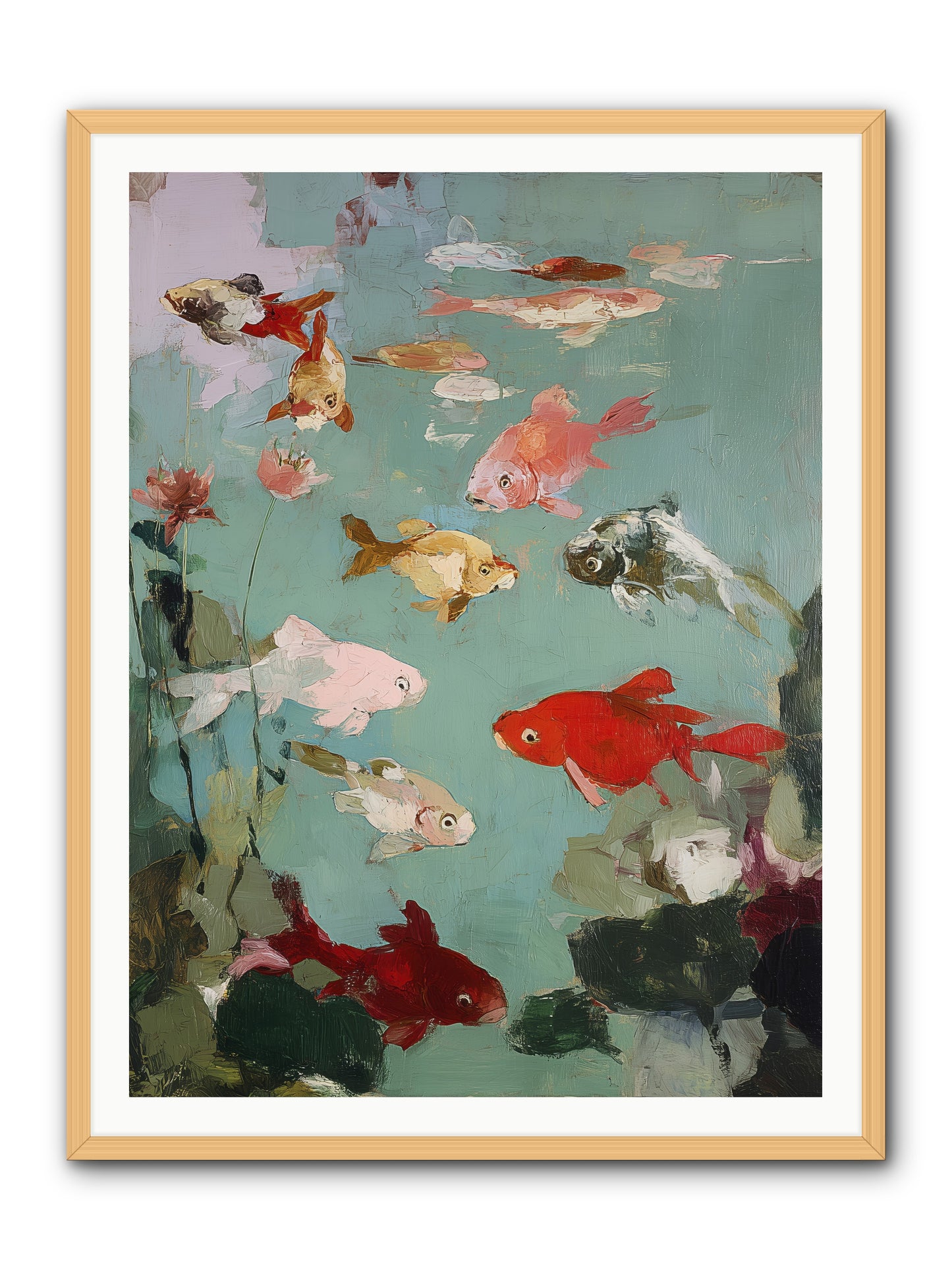 Turquoise Temple -- Framed Print - Natural 36x48