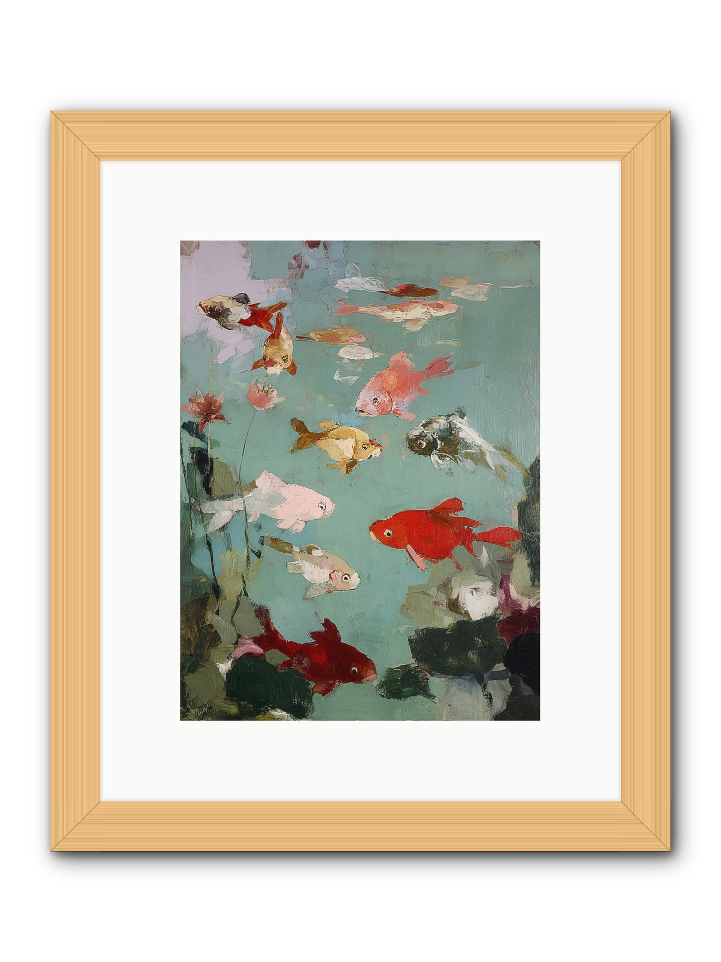 Turquoise Temple -- Framed Print - Natural 9x12
