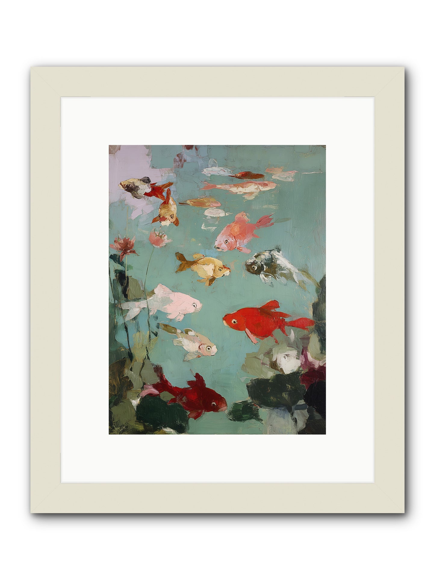 Turquoise Temple -- Framed Print - White 9x12