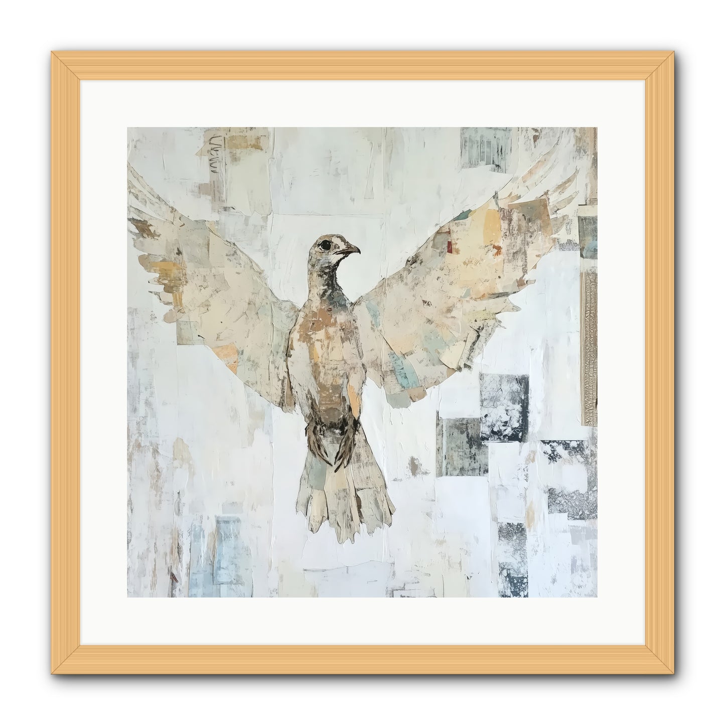 Twilight Snow Blanket -- Framed Print - Natural 20x20