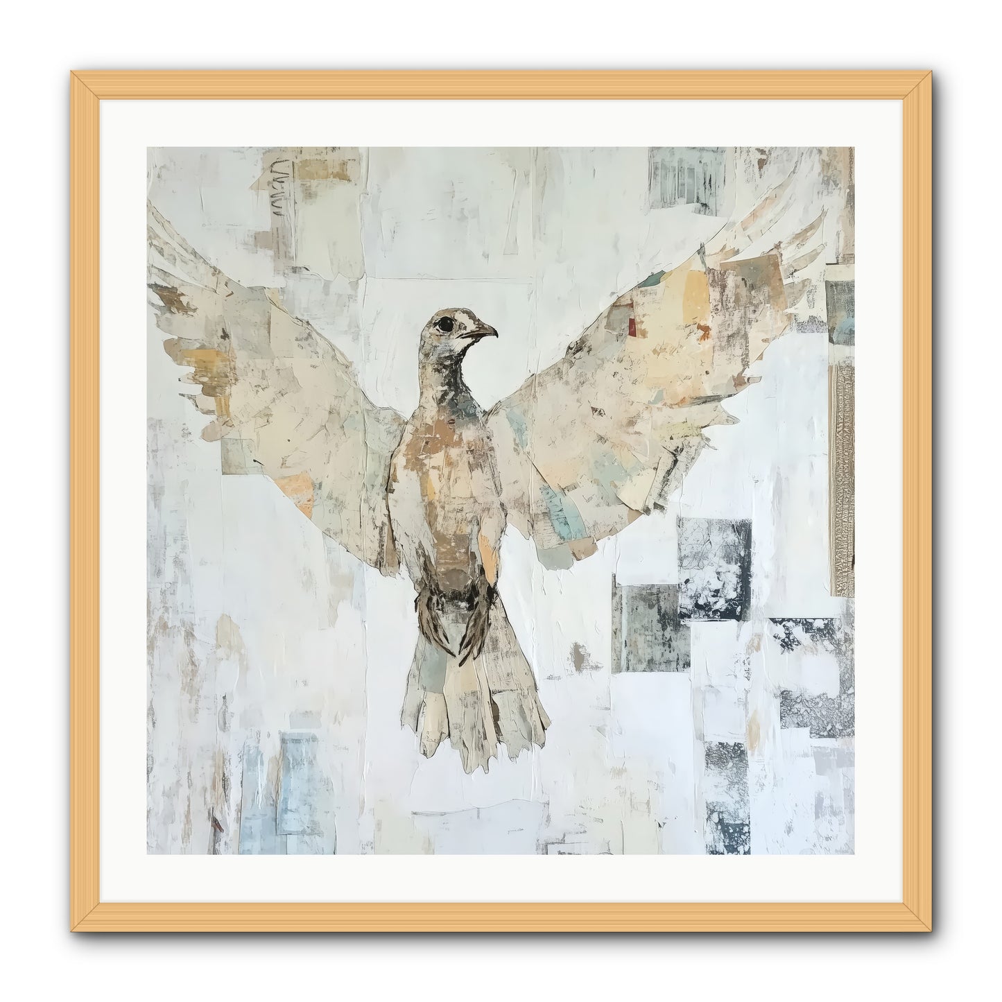 Twilight Snow Blanket -- Framed Print - Natural 30x30
