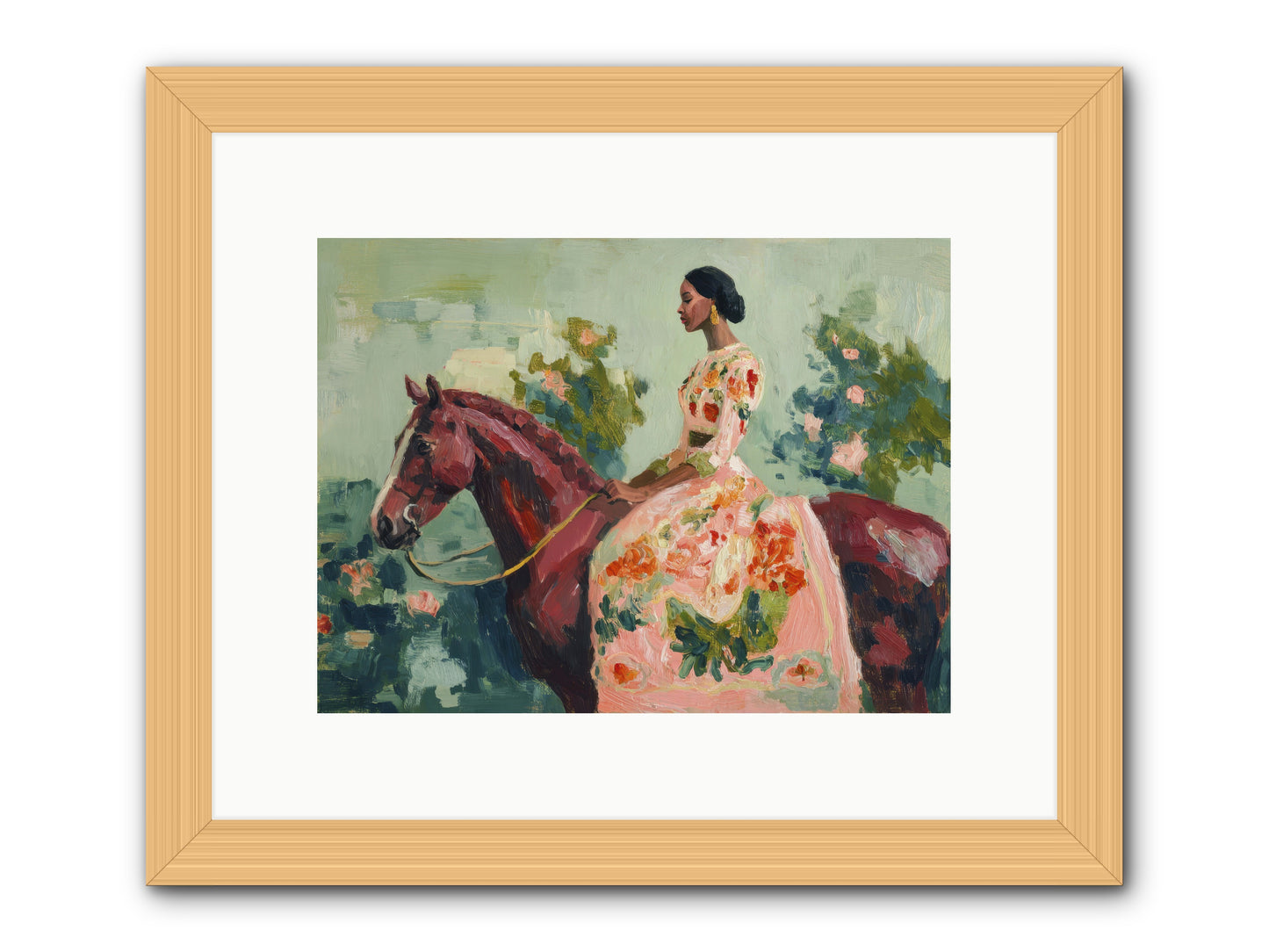 Two Days with My Beloved -- Framed Print - Natural 12x9