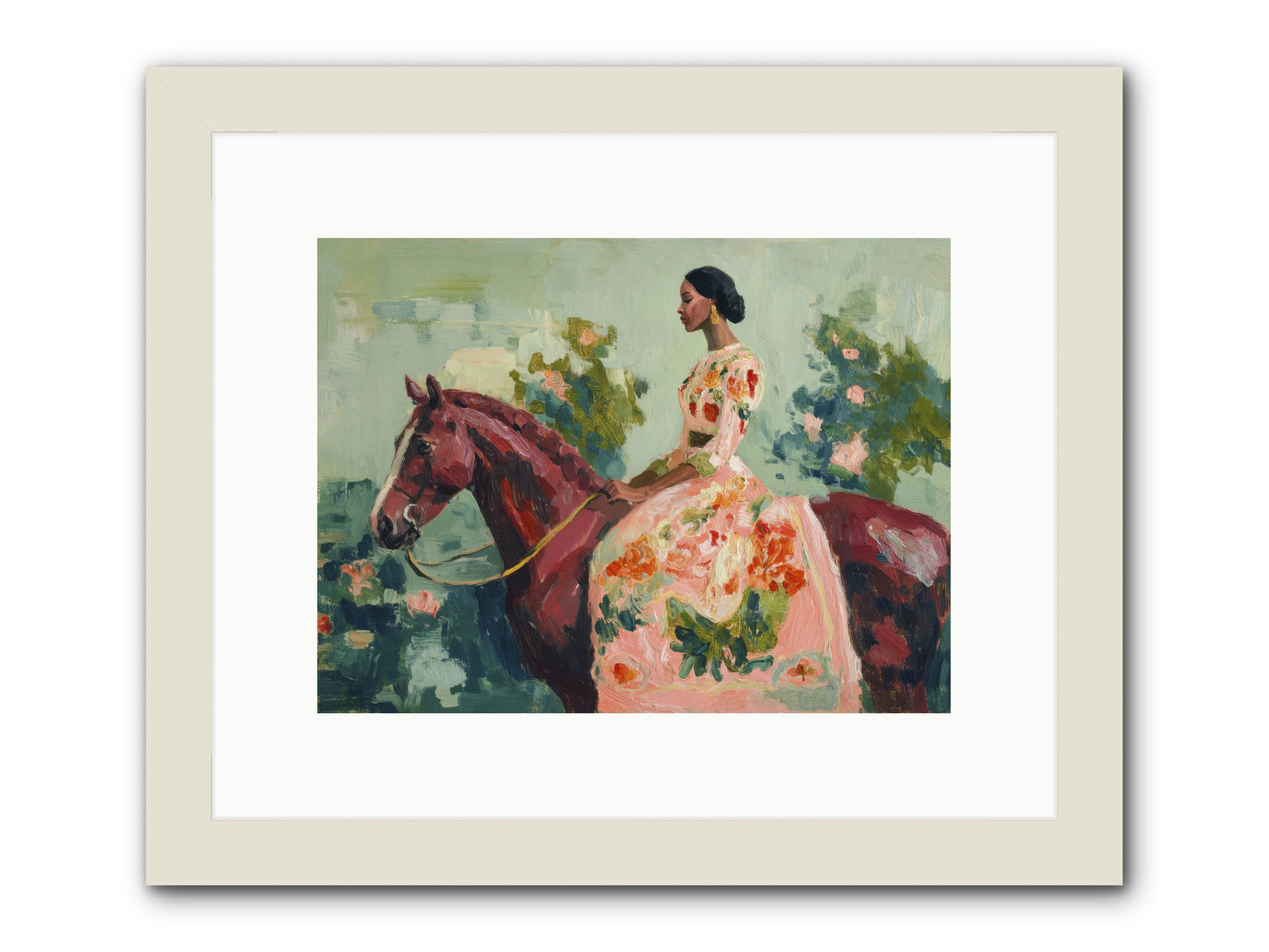 Two Days with My Beloved -- Framed Print - White 12x9
