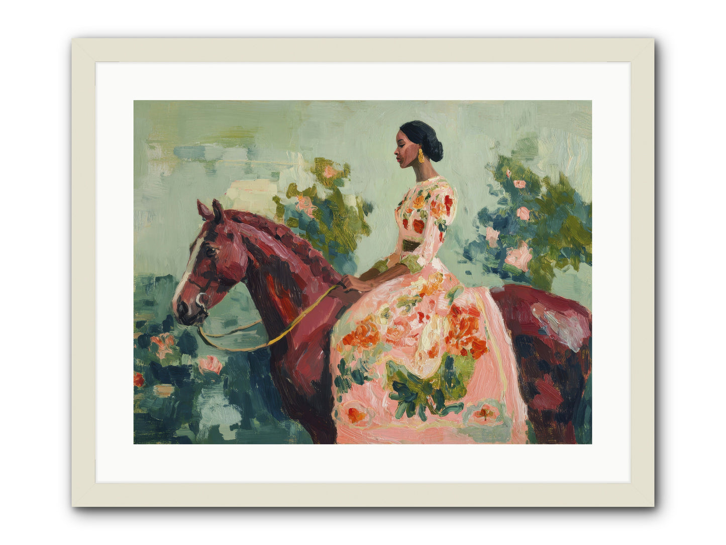 Two Days with My Beloved -- Framed Print - White 24x18