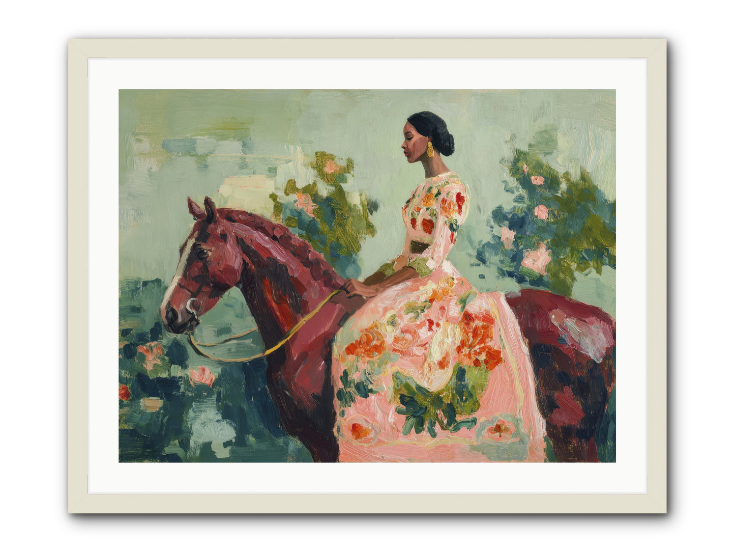 Two Days with My Beloved -- Framed Print - White 32x24