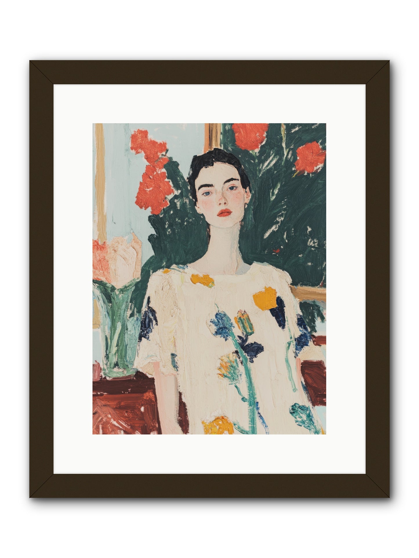 Unblinking -- Framed Print - Black 12x16