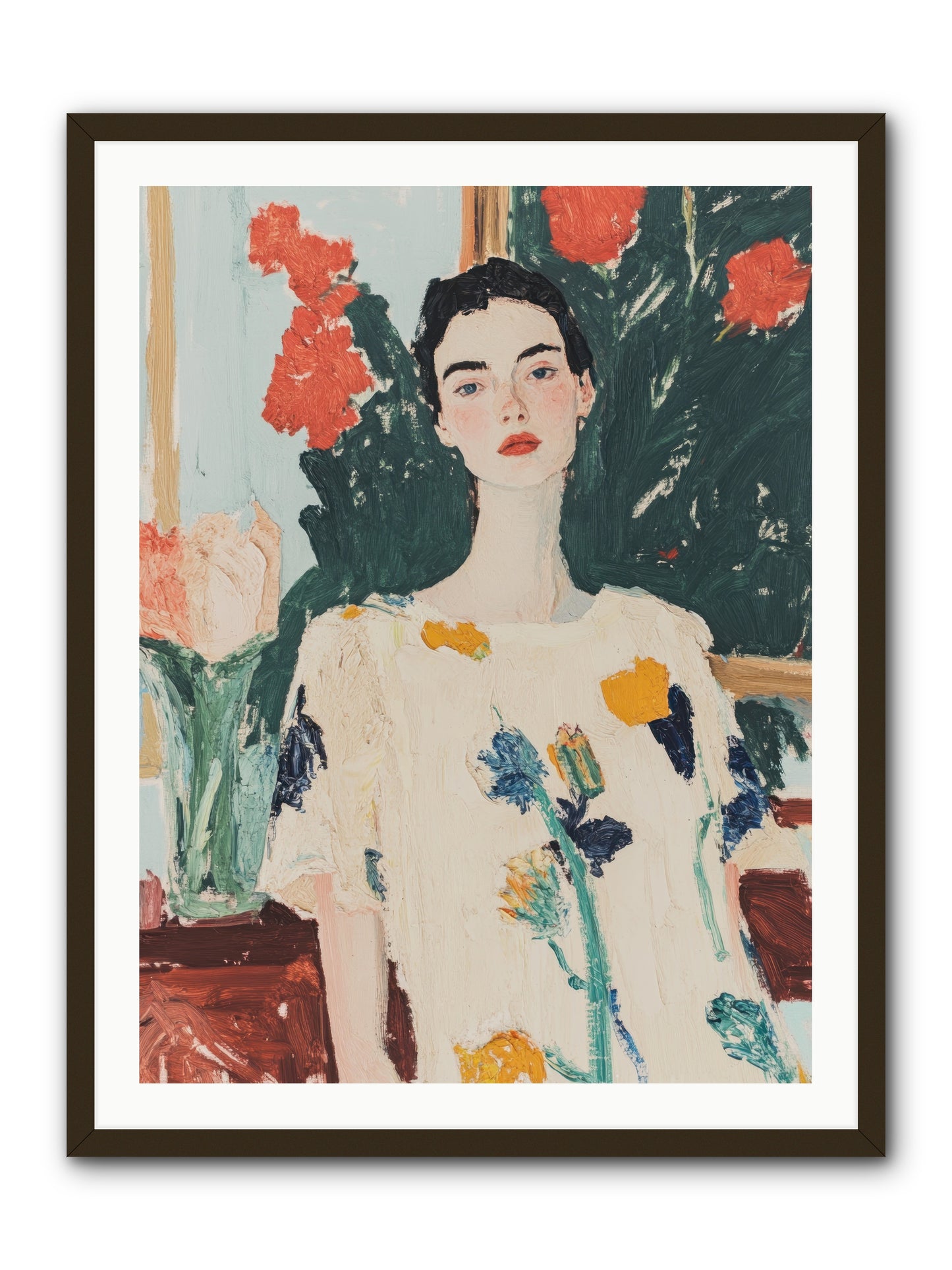 Unblinking -- Framed Print - Black 30x40