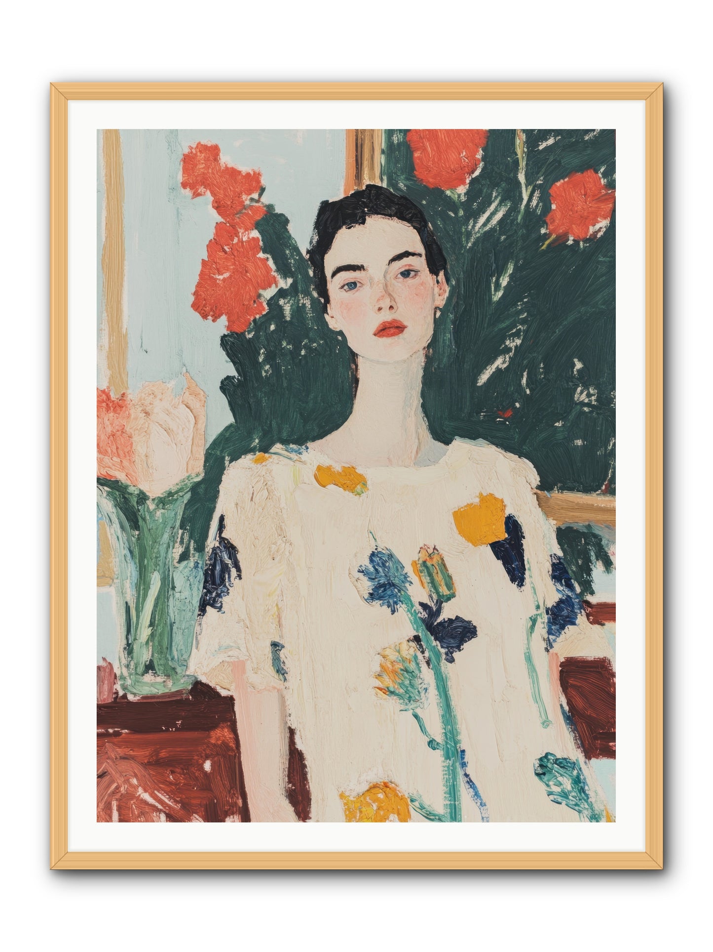 Unblinking -- Framed Print - Natural 36x48