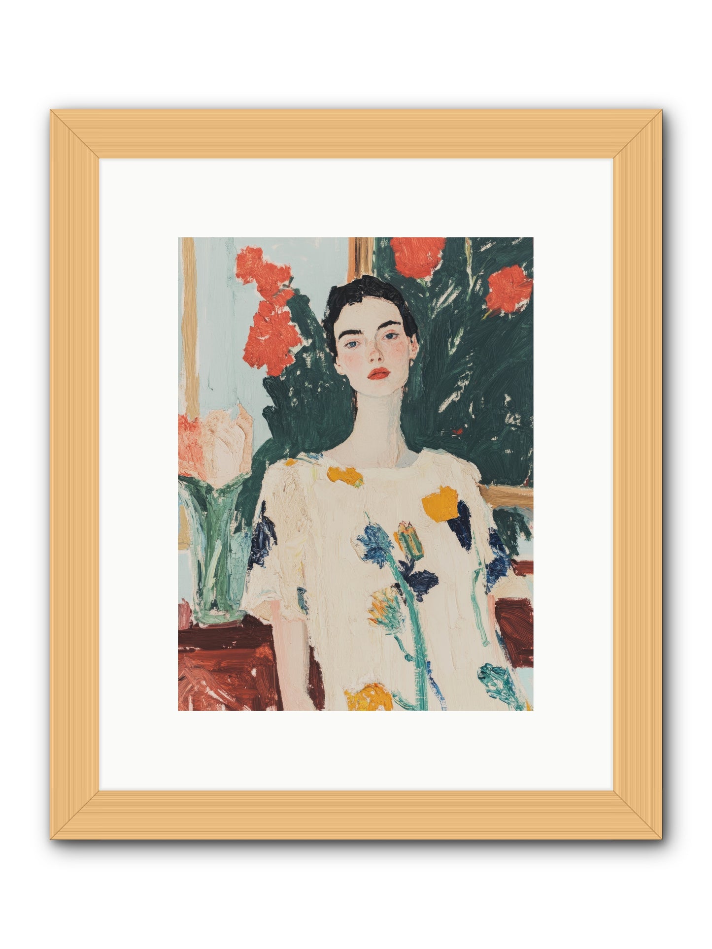 Unblinking -- Framed Print - Natural 9x12