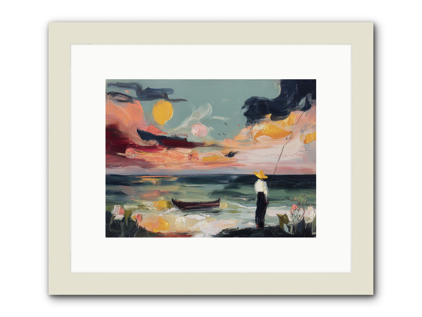 Uncharted Paradise -- Framed Print - White 12x9