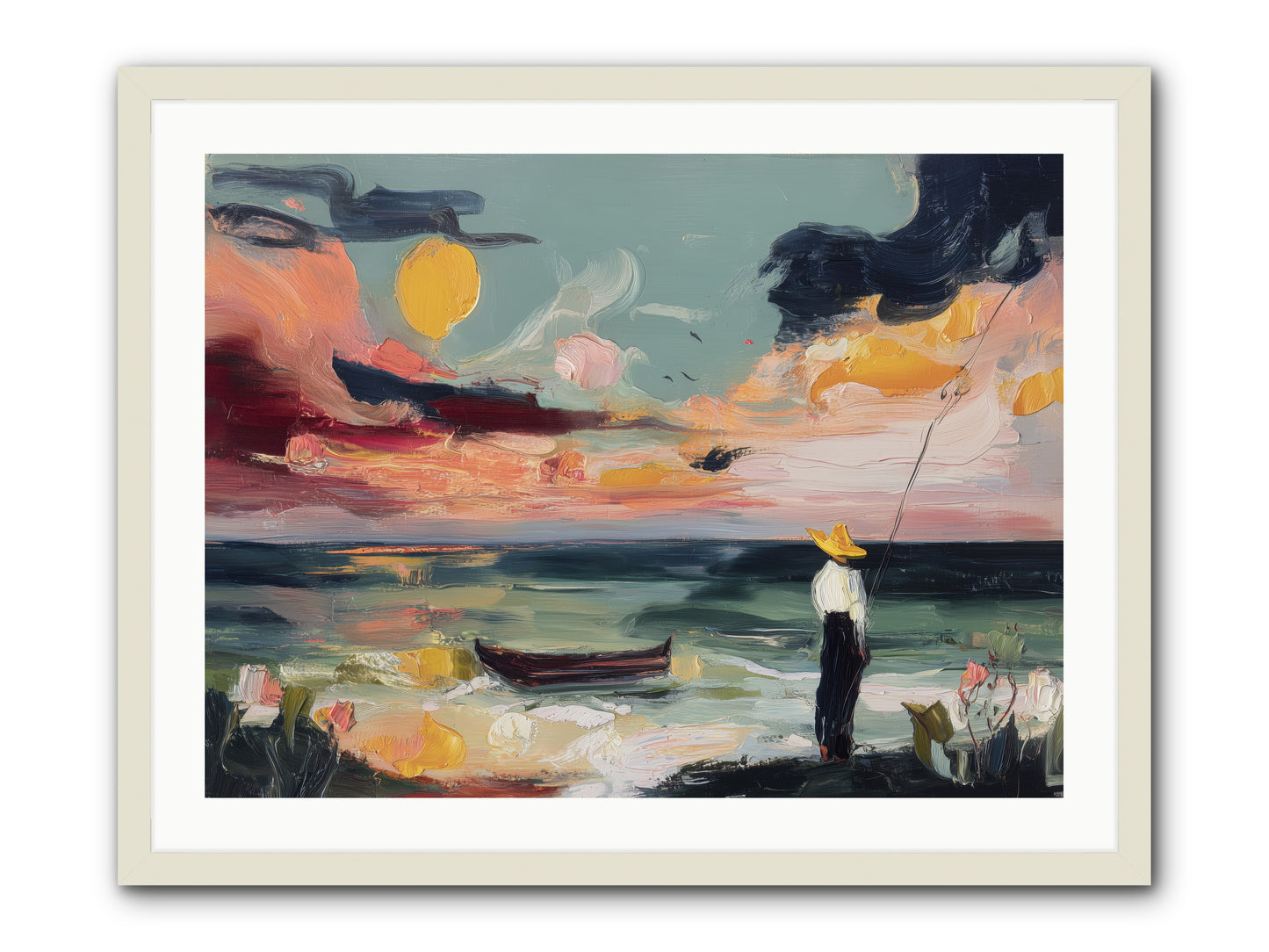 Uncharted Paradise -- Framed Print - White 32x24