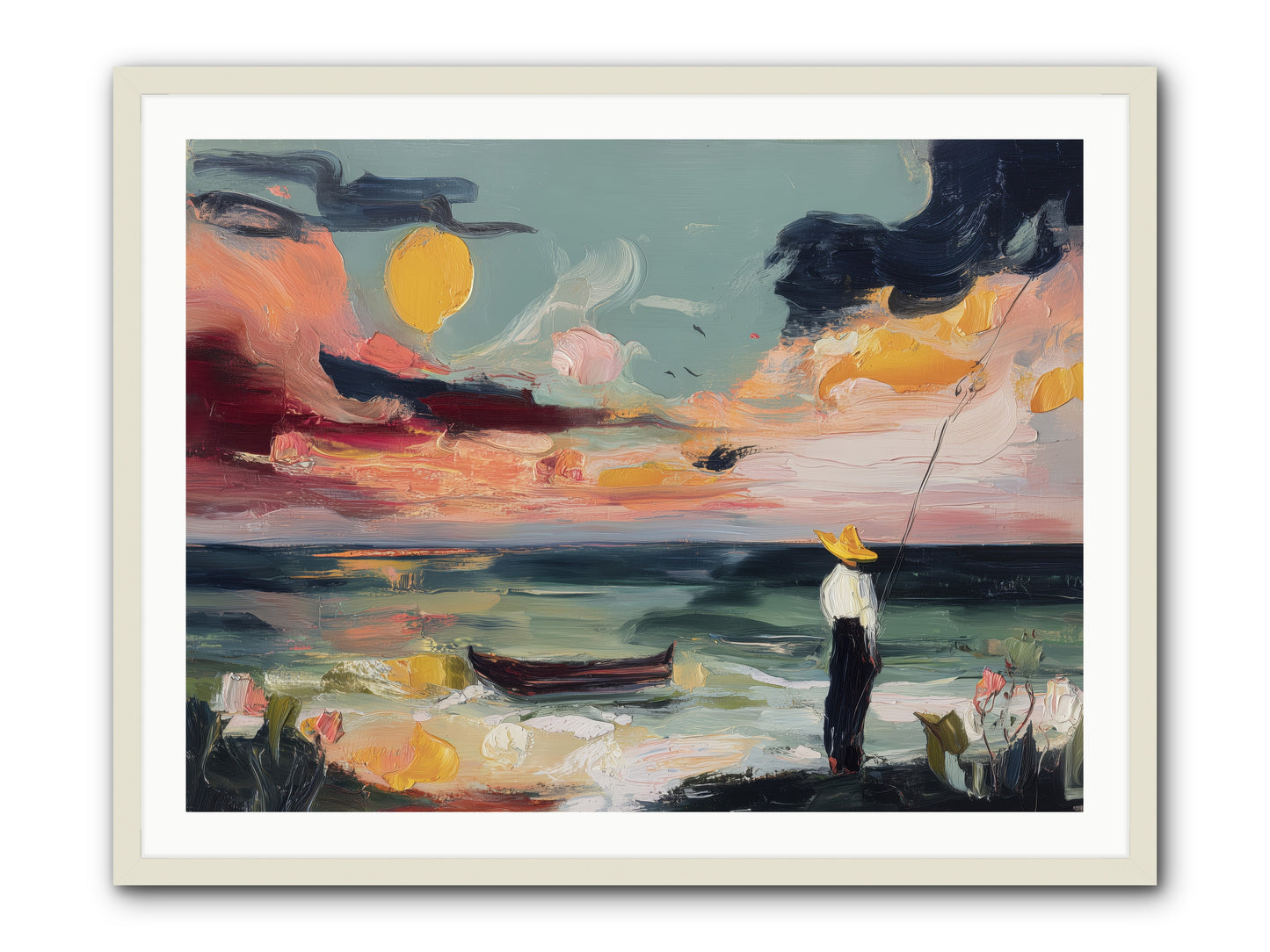 Uncharted Paradise -- Framed Print - White 40x30