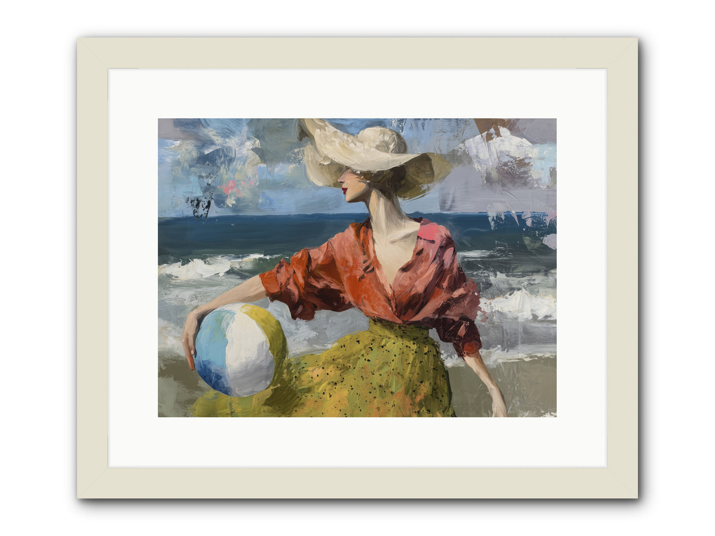Under Gentle wind -- Framed Print - White 16x12