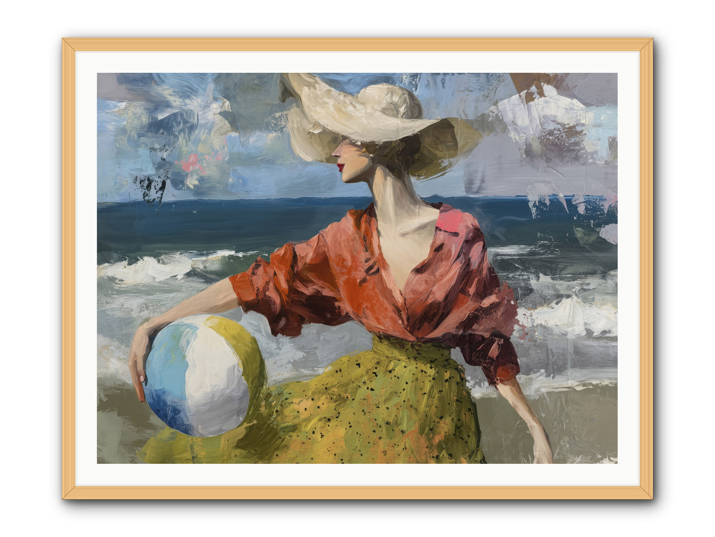 Under Gentle wind -- Framed Print - Natural 48x36