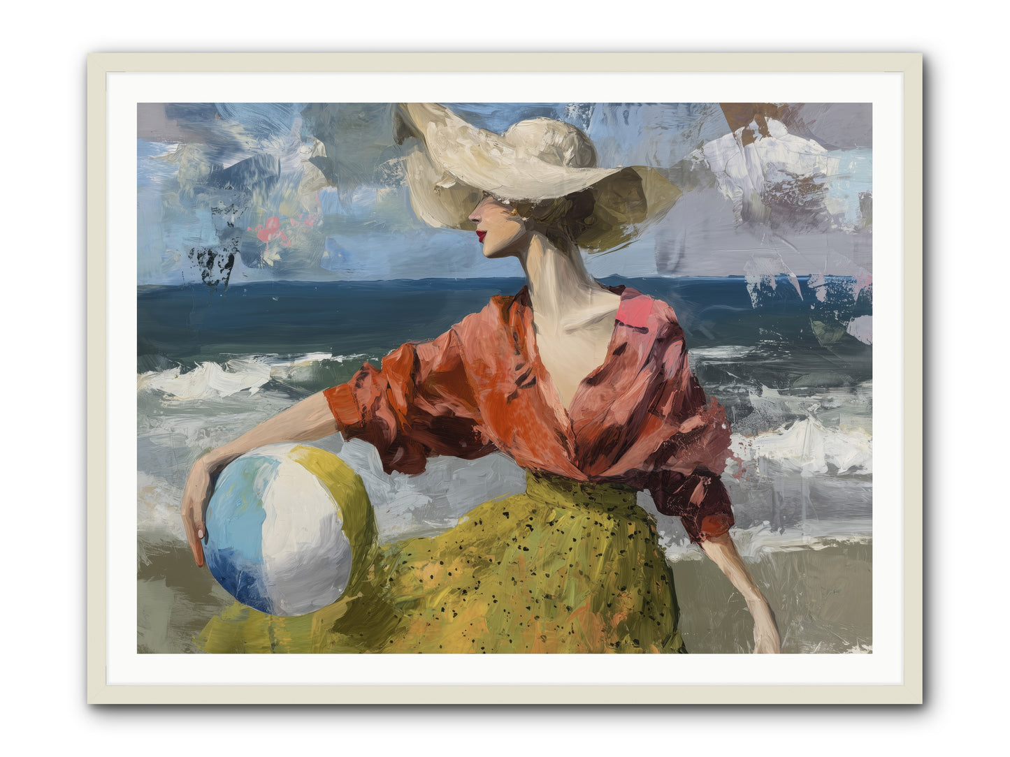 Under Gentle wind -- Framed Print - White 48x36