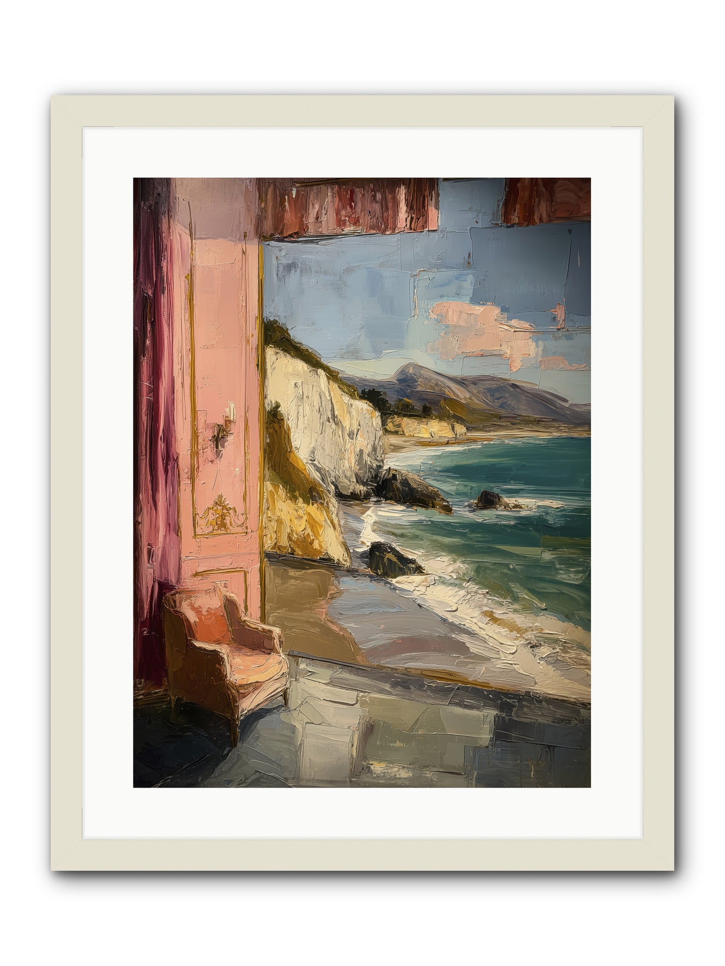 Under Jasmine Skies -- Framed Print - White 18x24