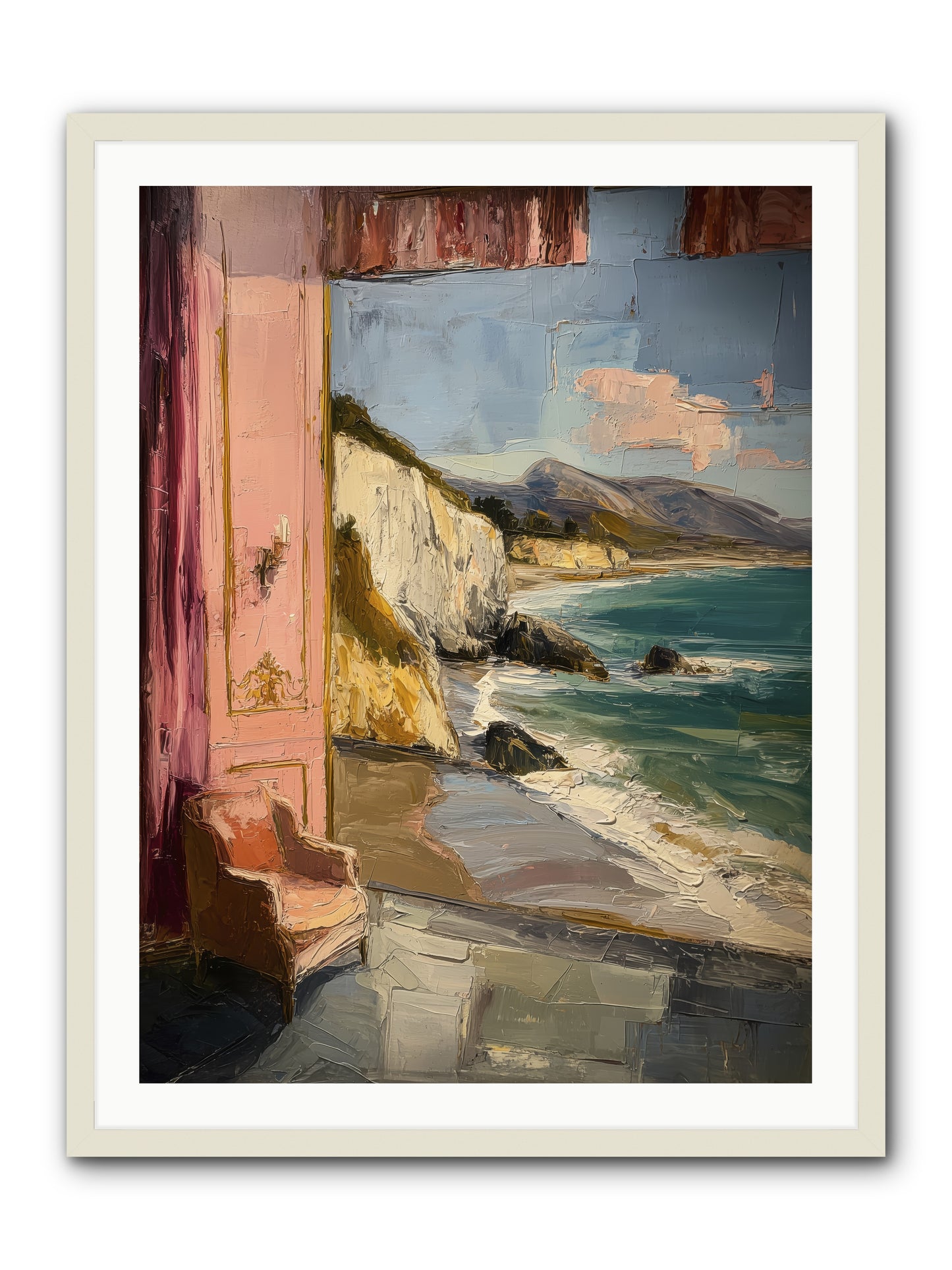 Under Jasmine Skies -- Framed Print - White 30x40